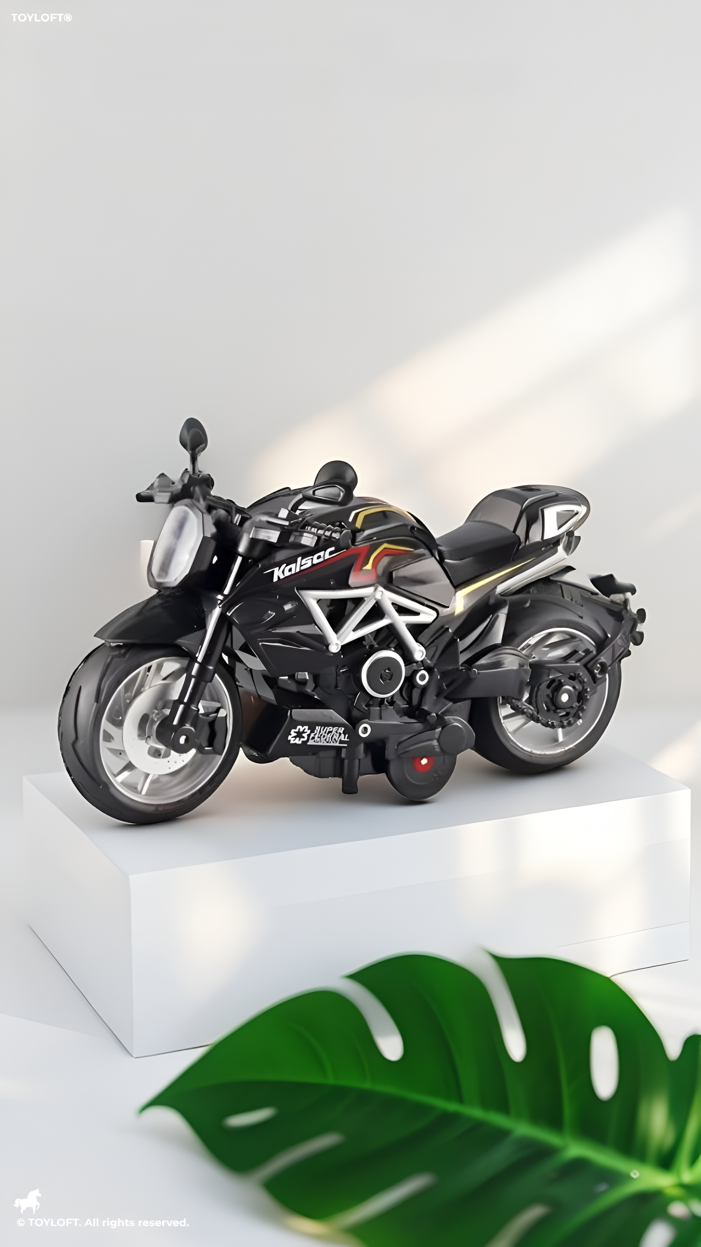 MV Agusta Die-Cast Pull Back Motorcycle Toy – Metal Racing Bike with Light & Sound for Boys & Kids - Scale 1:12