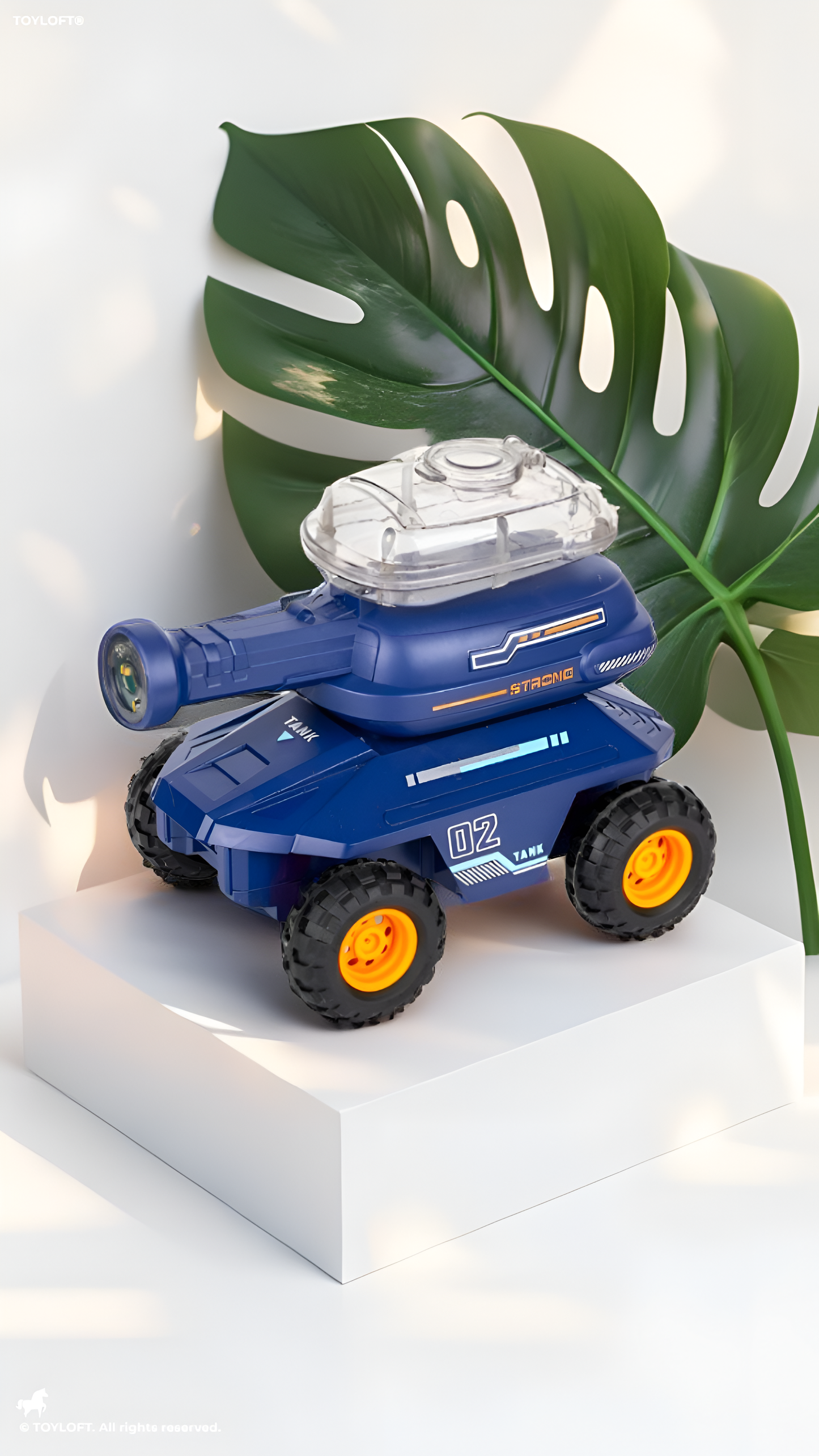Remote Control Tank Toy – Water Bullet Shooting RC Tank with LED Lights TV4873.