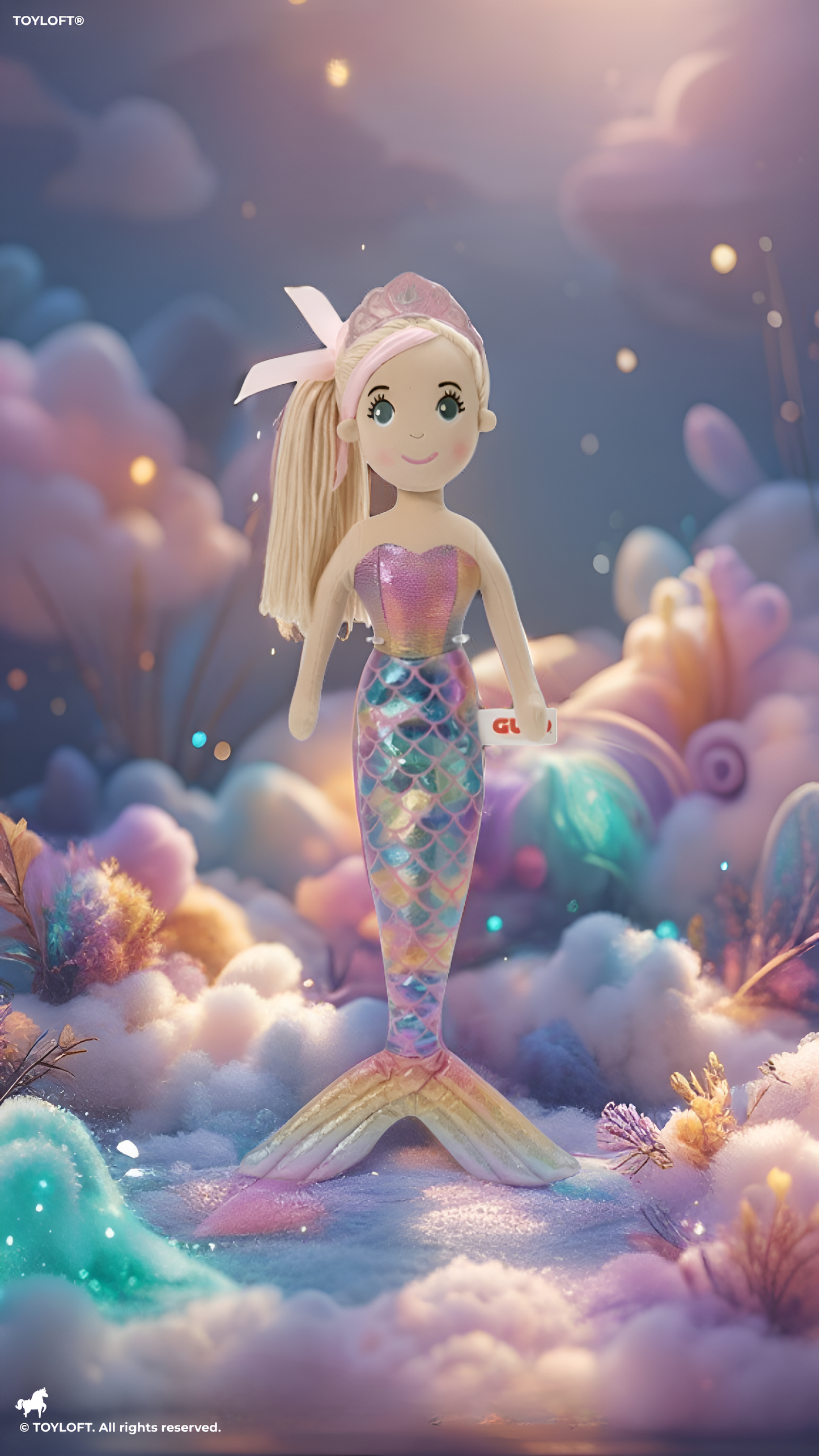 Sparkle Mermaid Rag Doll (45cm) – Premium Soft Plush Toy for Toddlers & Kids, Cuddly Handmade Stuffed Doll for Girls, Safe & Durable Gift for Children ST15297