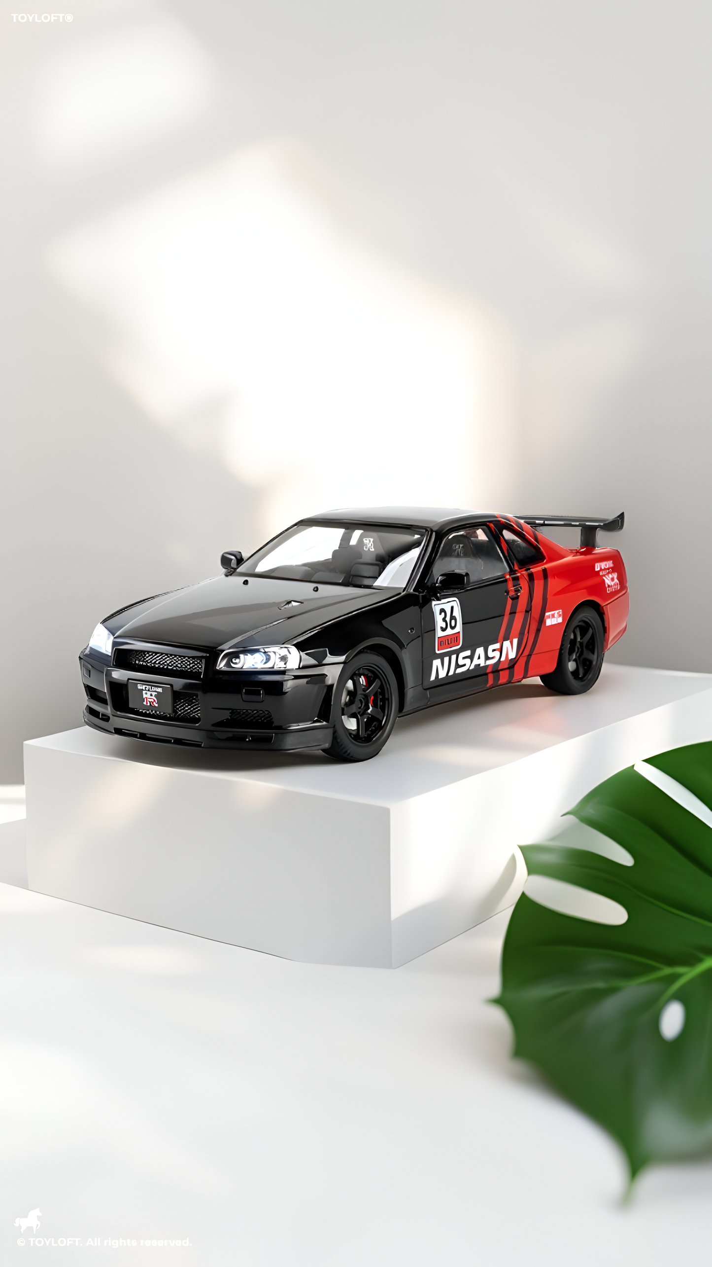 Nissan Skyline GT-R R34 Diecast Model Car 1:24 Scale Collectible Sports Car TV6300.