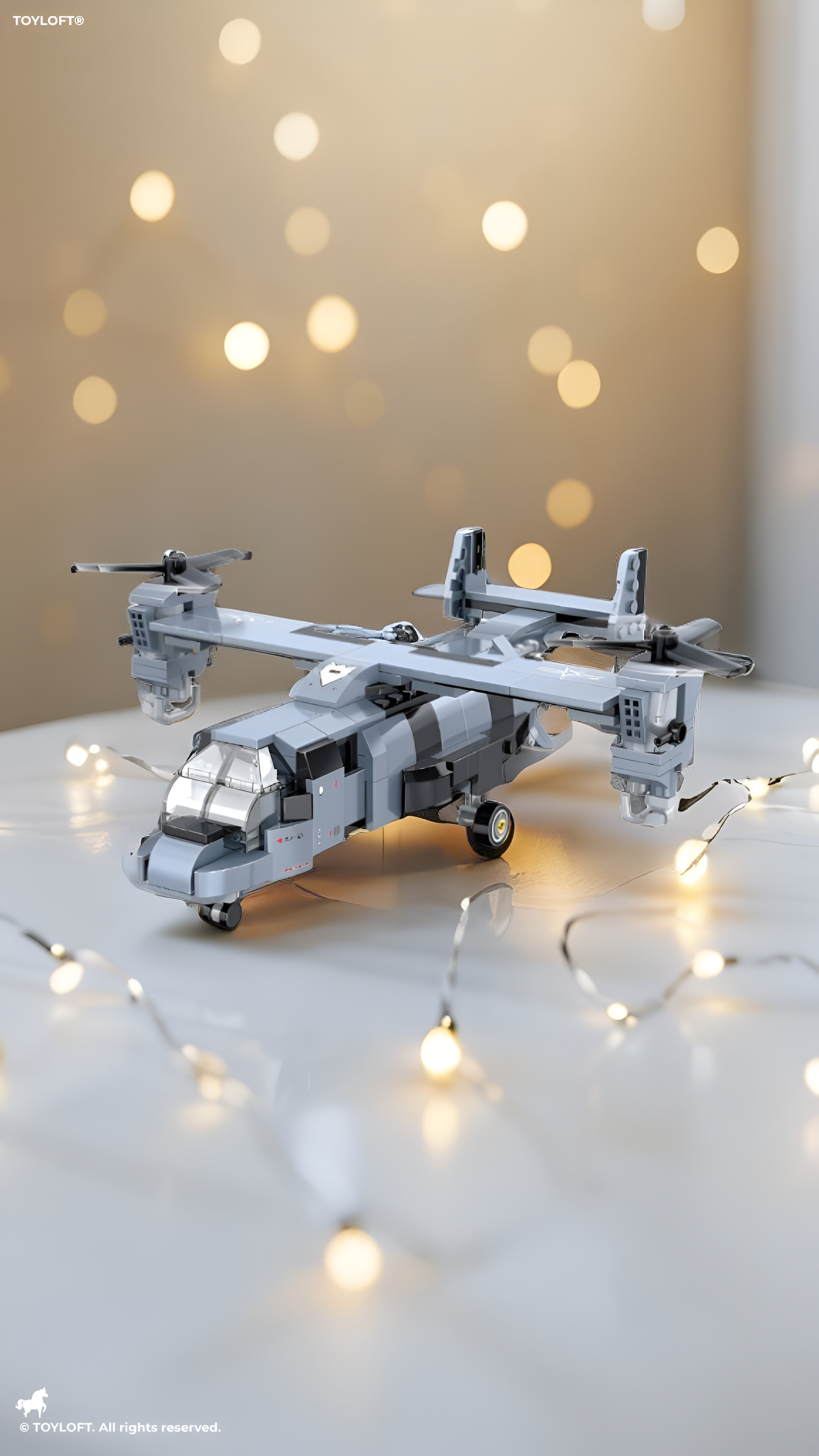 Military 3-in-1 Building Block Set | Osprey Tiltrotor Aircraft, Armored Vehicle, & Missile Truck | STEM Construction Toy for Kids 6+ (324 Pieces) TV6209