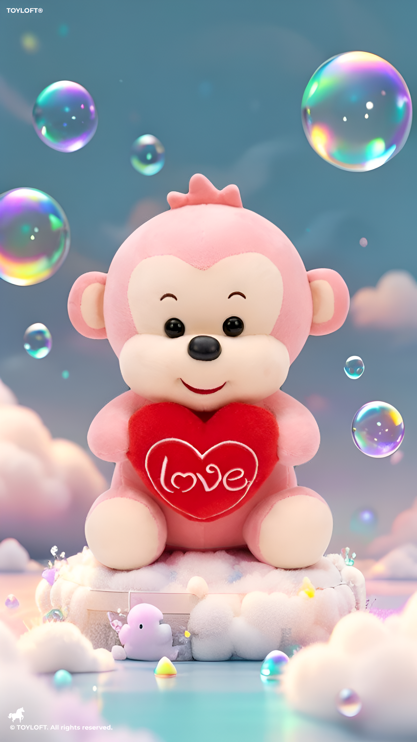 Monkey Plush with "Love" Heart – 10-Inch Stuffed Soft Valentine’s Day & Anniversary Gift ST15753