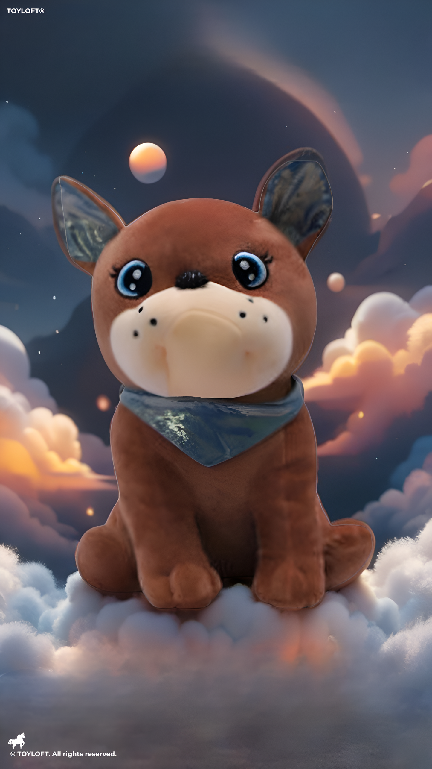 Adorable Brown Bulldog Soft Plushie – 8 Inch Stuffed Puppy Dog Toy with Decorative Neck Bandana, Cute Room Decor and Gift ST16395