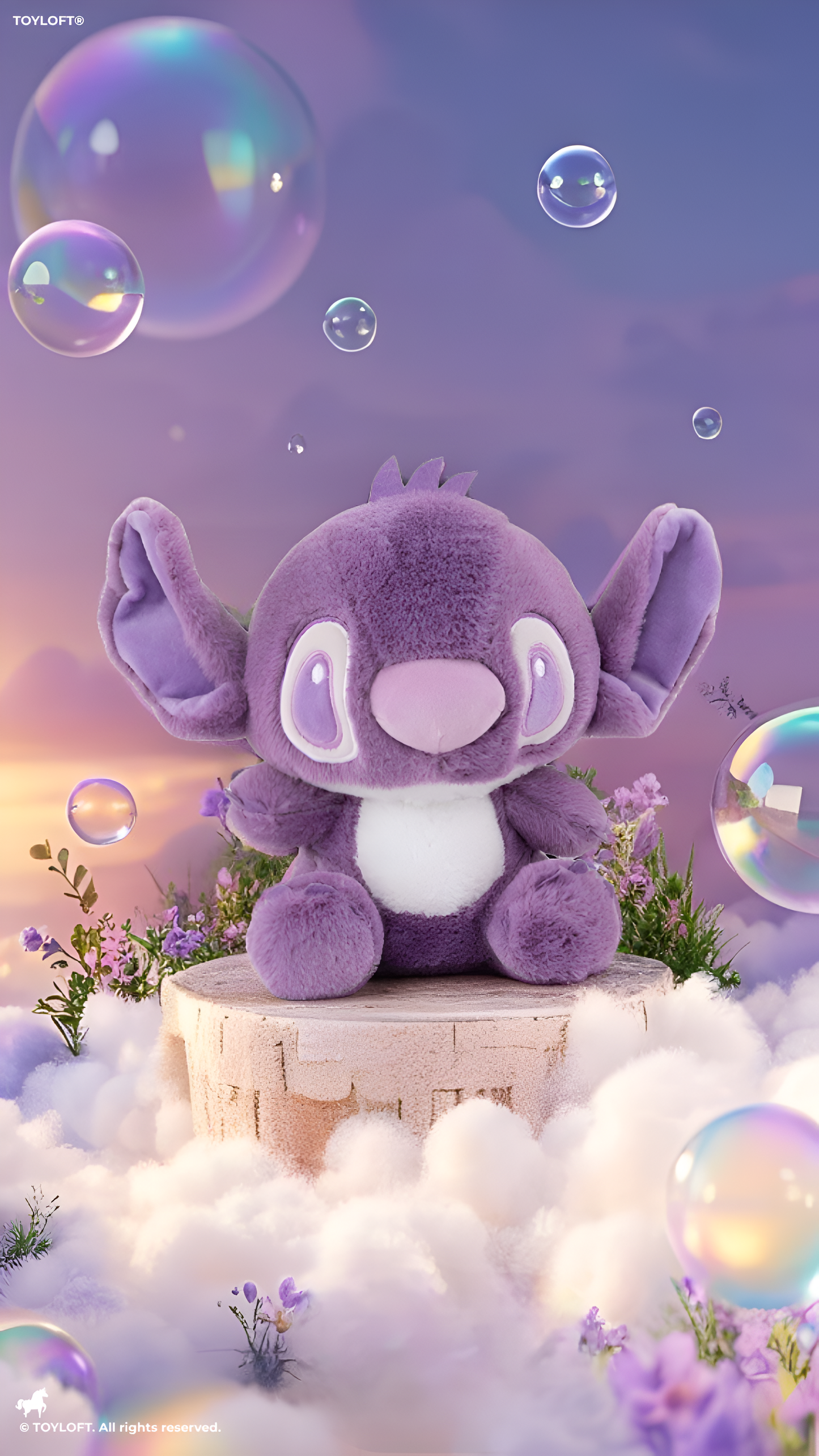 Disney Lilo & Stitch Plush Toy, 8-Inch Soft Stuffed Animal Alien Doll, Cute Purple Stitch Collectible Plushie for Kids ST14873