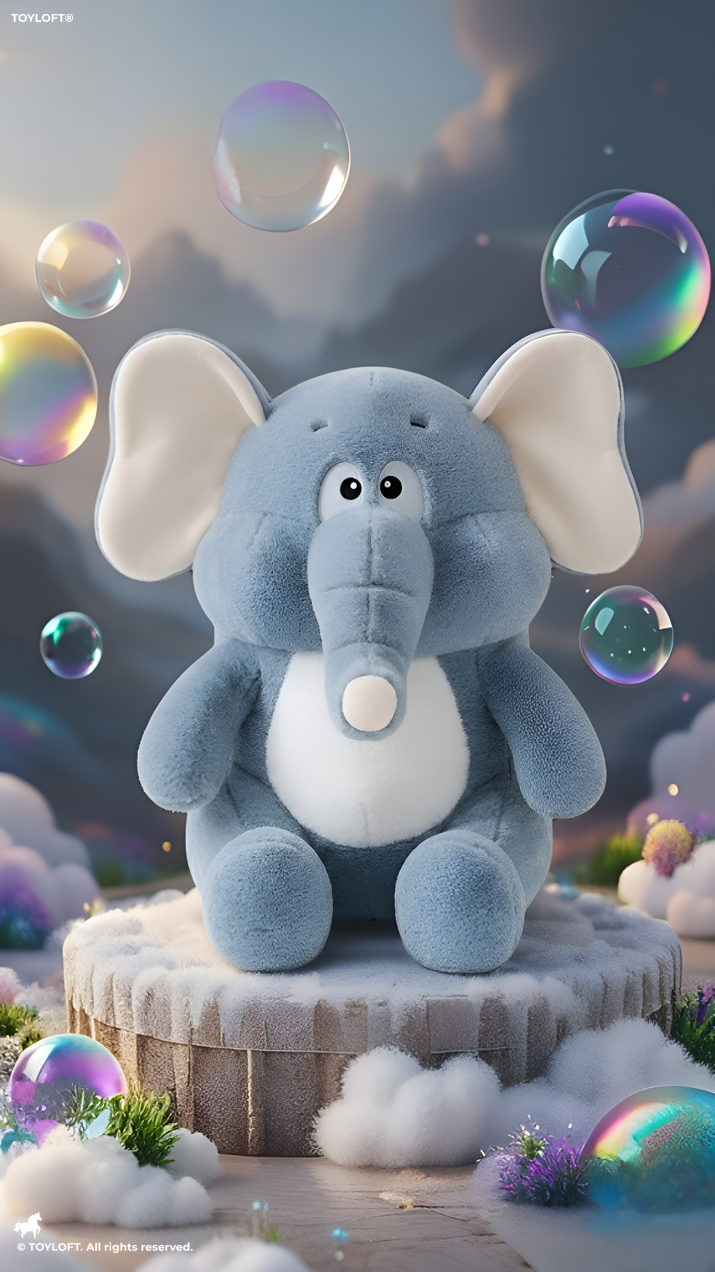 Blue Elephant Stuffed Toy - Adorable 10" Soft & Cuddly Plush Companion for Kids ST14507