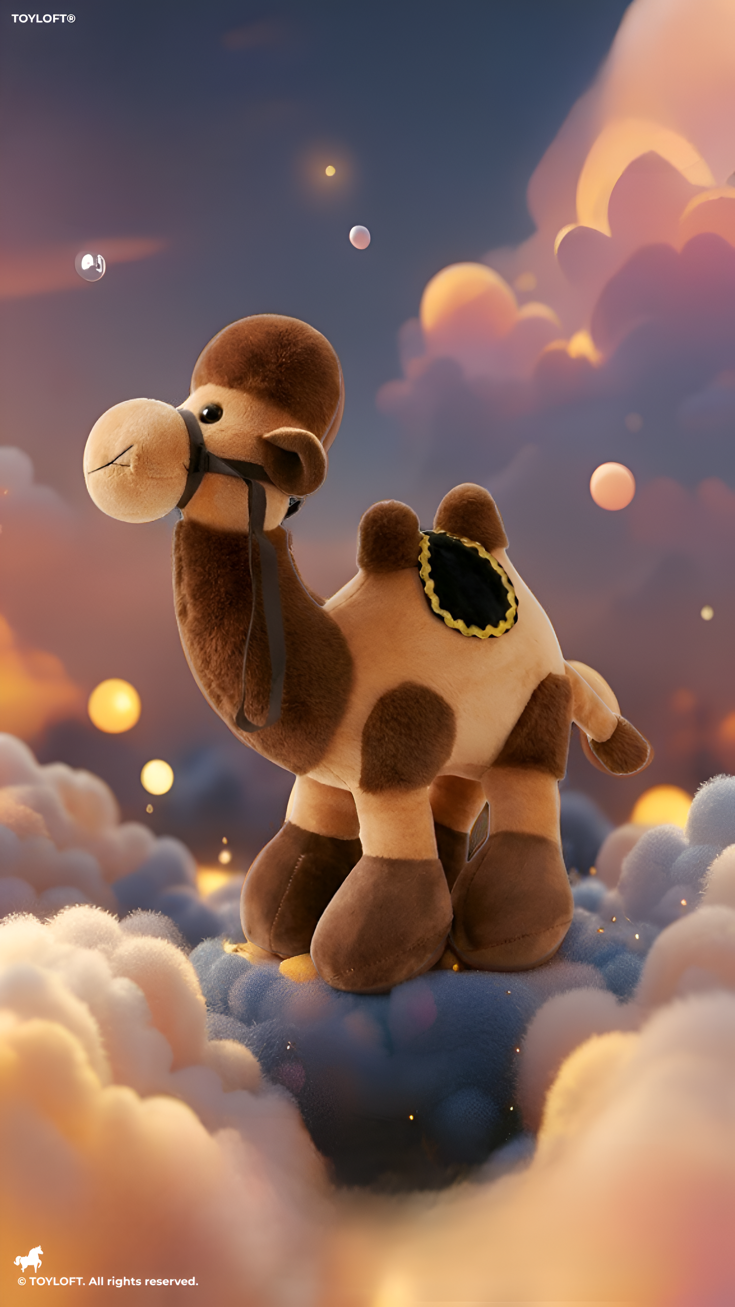 Camel Plush Toy – 8-Inch Premium Realistic Stuffed Animal with Decorative Saddle – Soft Desert Dromedary Toy for Kids  ST14746