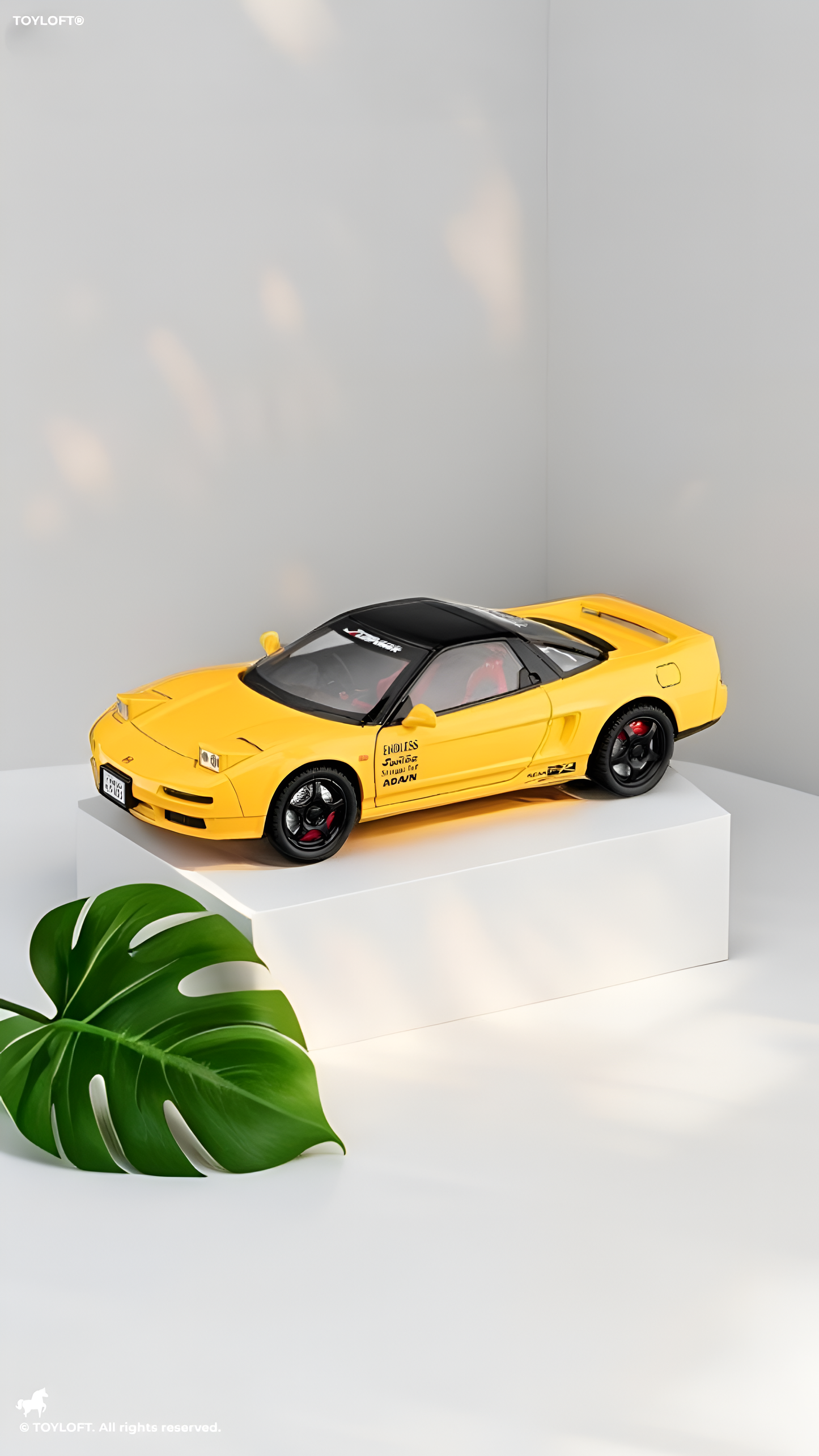 1:22 Scale Honda NSX NA1 Diecast Alloy Model Car – Yellow Premium Realistic Collector’s Edition Sports Car Replica MD2582