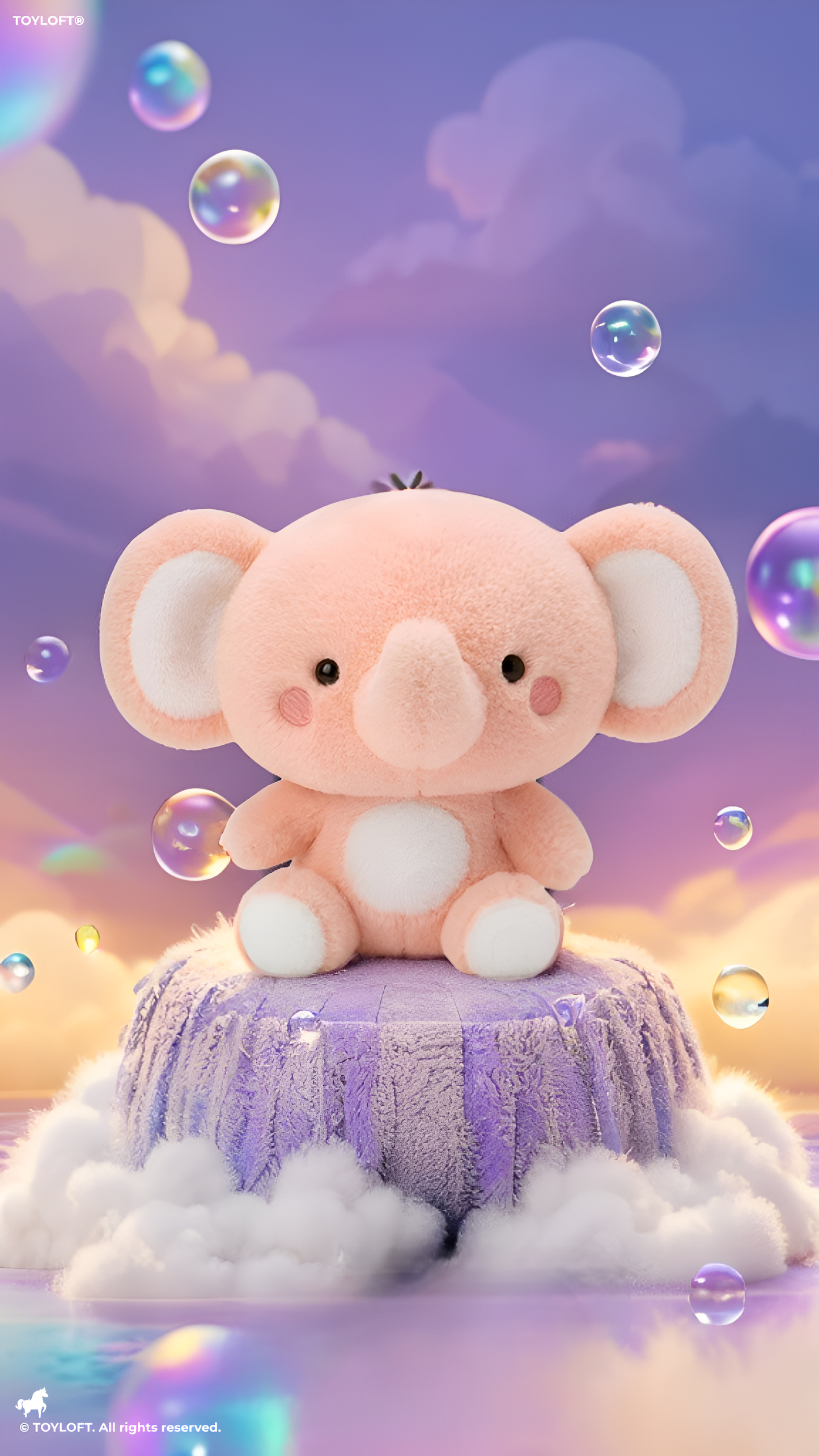 Pink Elephant Plush Stuffed Animal – 8-Inch Cute Soft Baby Elephant Toy for Infants Toddlers ST14123