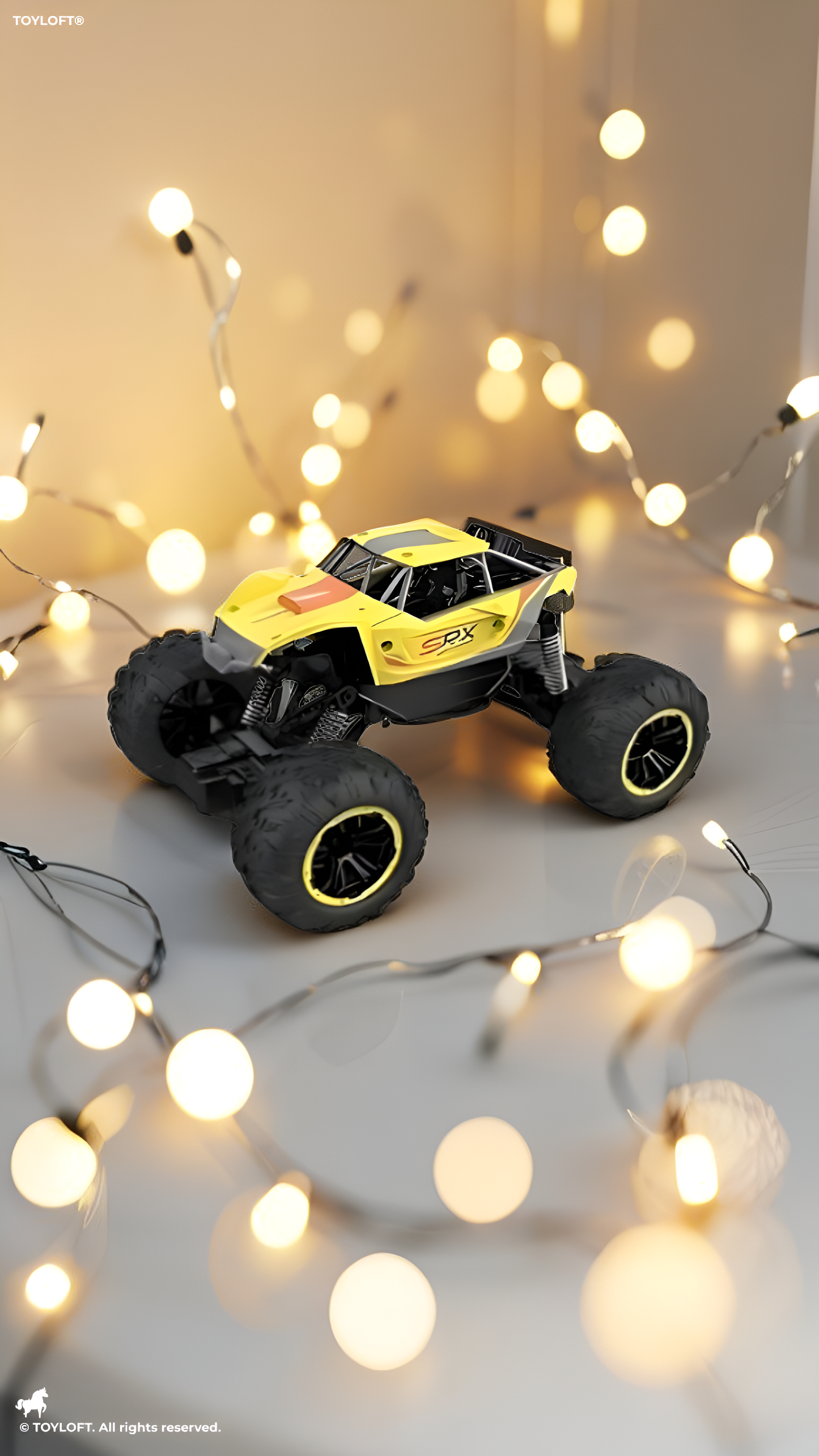 Remote Control Monster Truck – High-Speed Off-Road Rock Crawler Toy Yellow LMI15092.