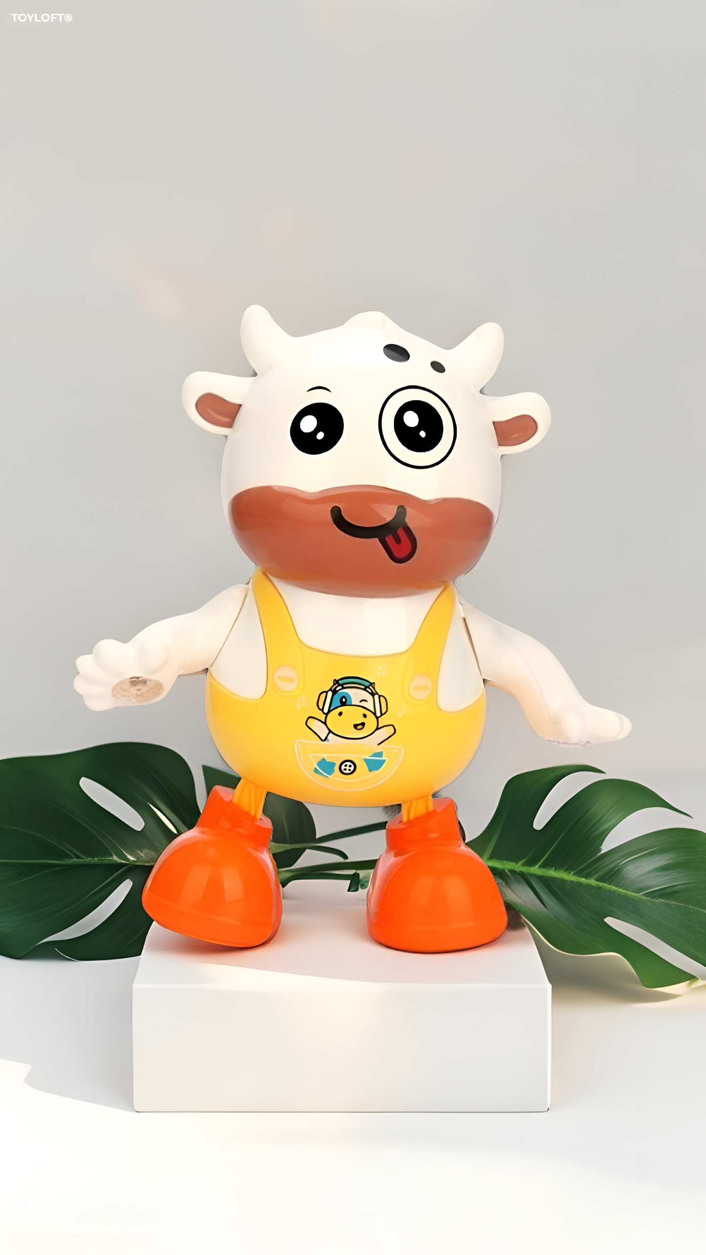 Musical Dancing Cow Toy with LED Lights & Swinging Hands LMI15080.
