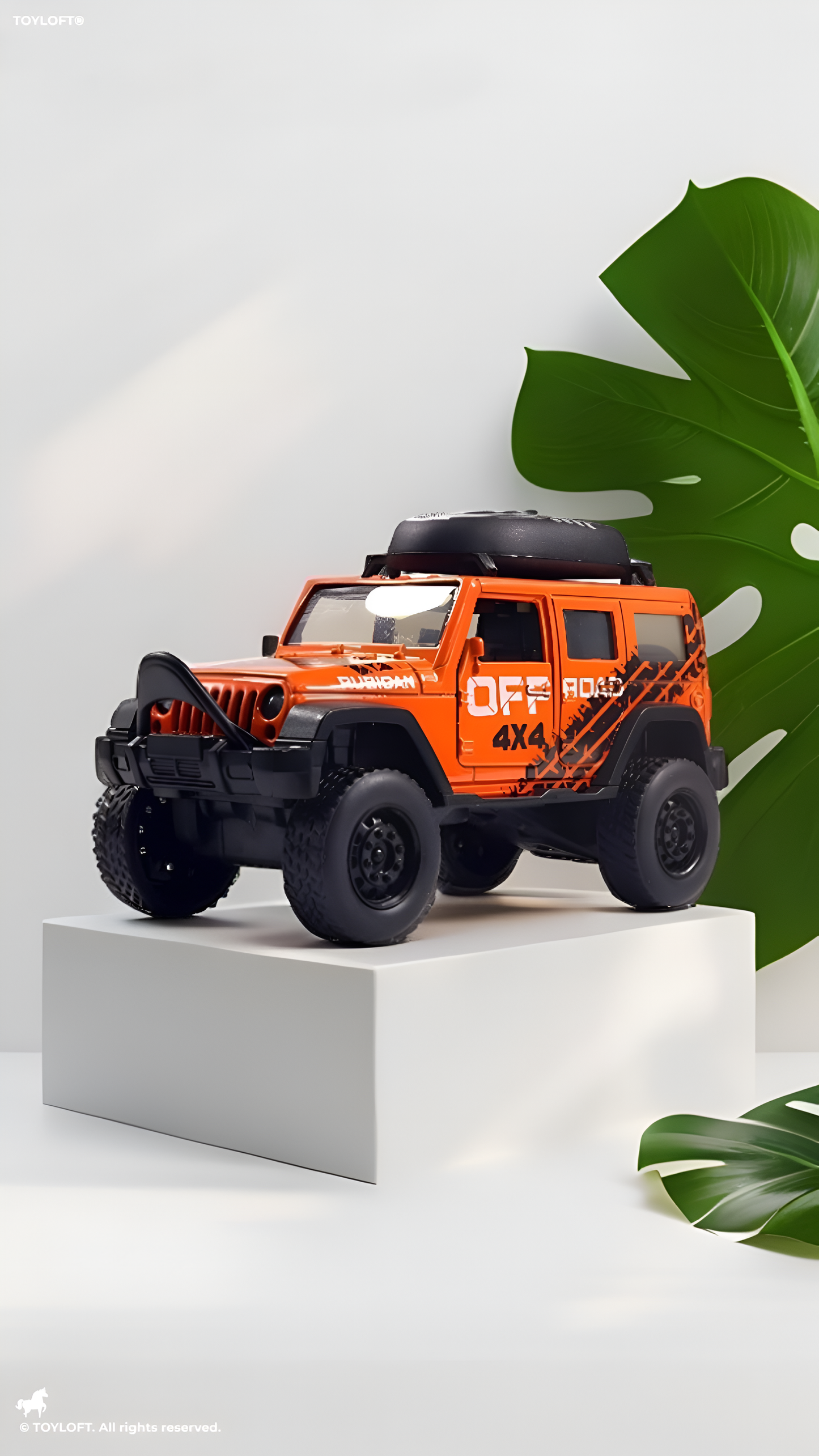 Jeep Racing Car Off Road Diecast - Orange(MS-M-12)