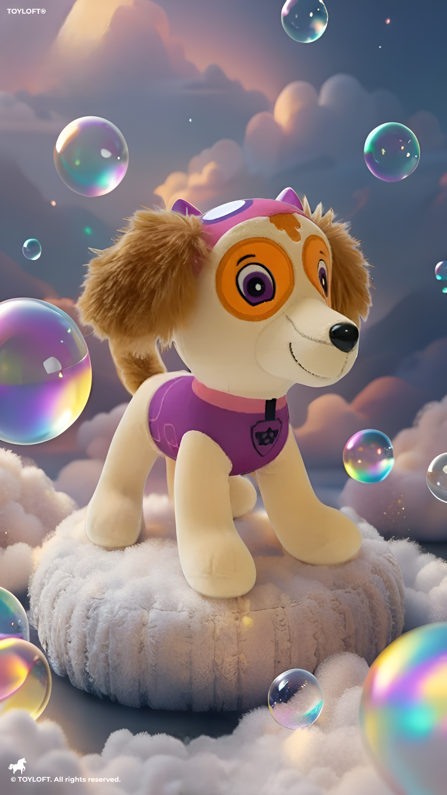 PAW Patrol Skye Plush Toy – 8-Inch Premium Soft Stuffed Animal Puppy – Pink & Purple Flight Suit Edition – Collectible Gift for Kids and Toddlers ST16651