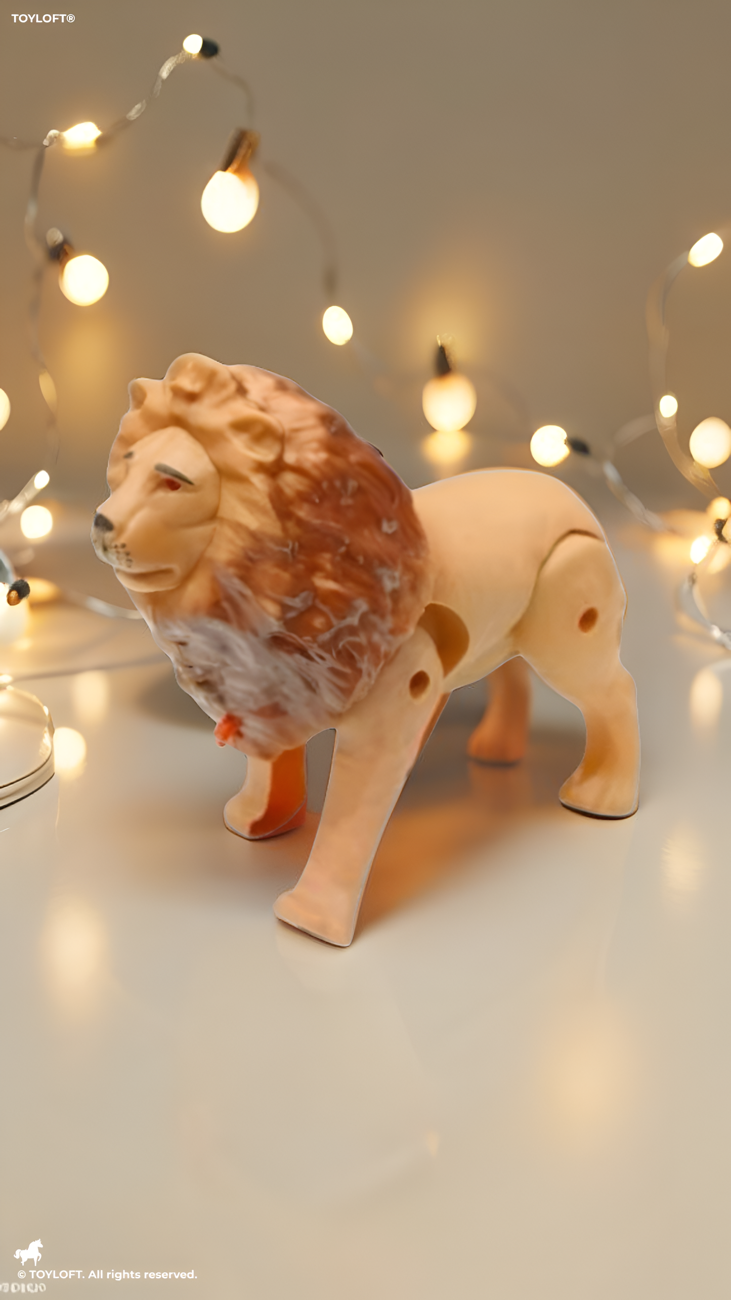 Walking Lion Toy with Roaring Sound & LED Lights LMI14072.