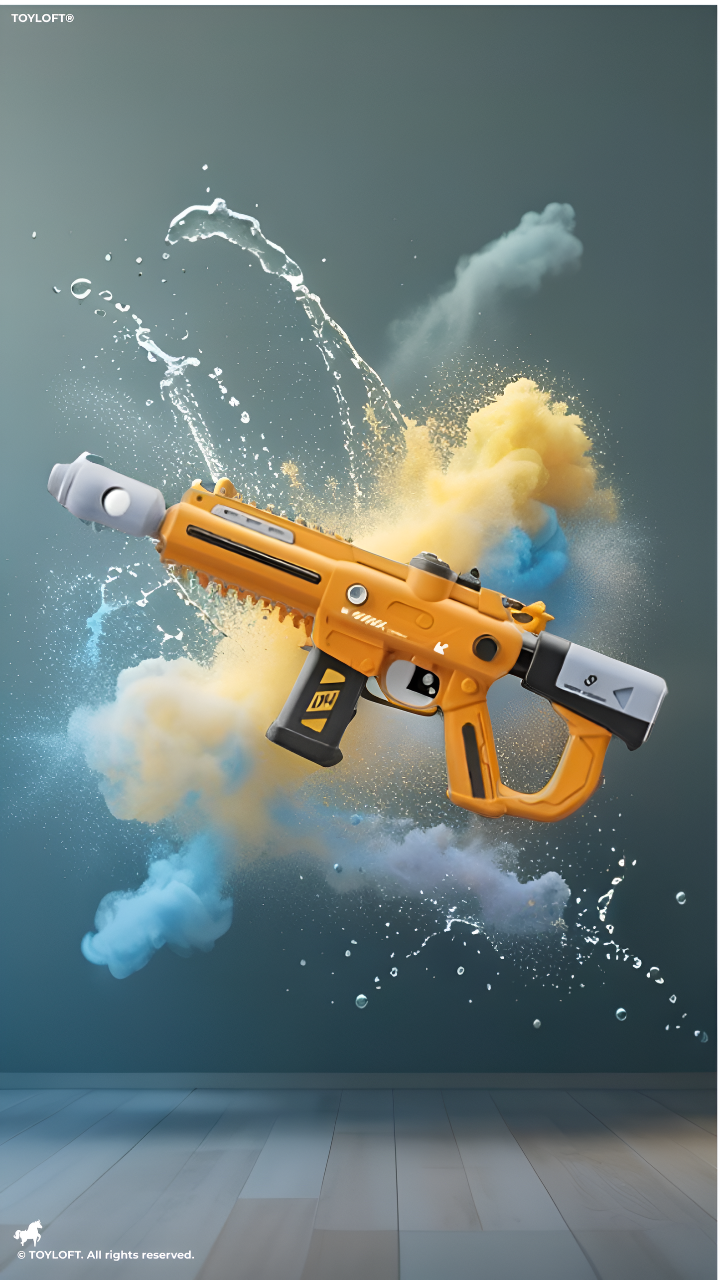 Orange - Super Soaker Electric Water Gun – Outdoor Summer Toy for Kids & Adults | High-Pressure Shooting Range, Big Plastic Blaster - LMI14782.