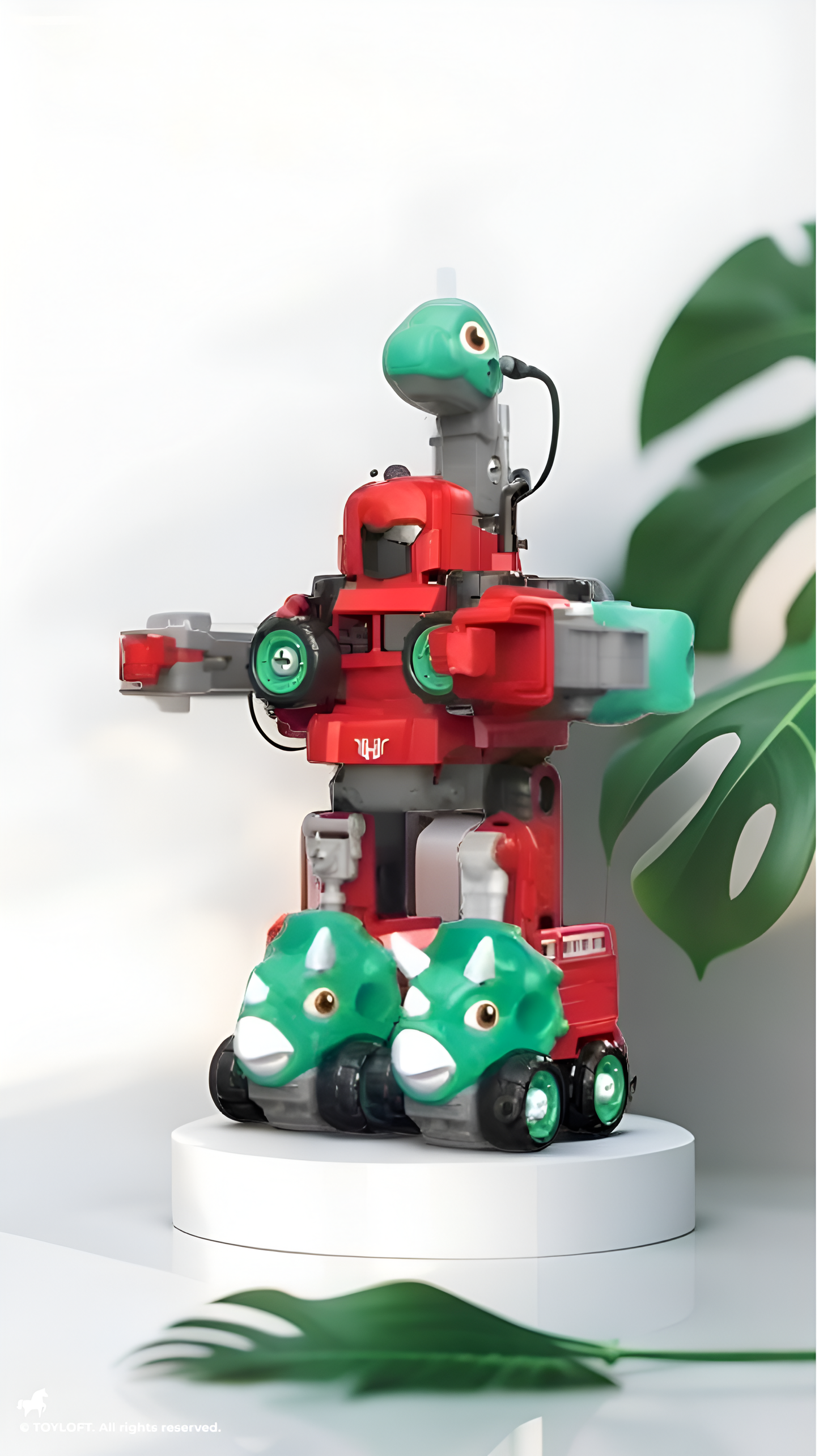 Dino Robot Car – 5-in-1 Car Toy – Dinosaur Car, Robot & Building Block Puzzle Assembly Set for Kids NX15587