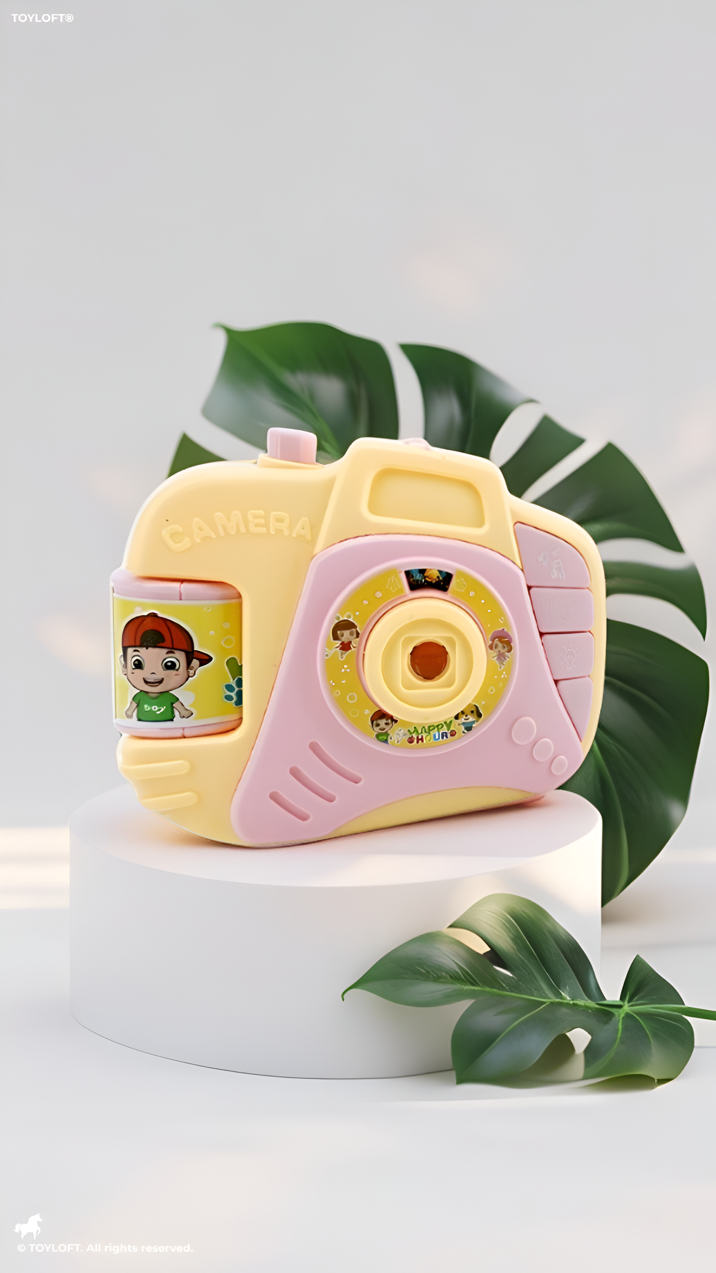 Kids Musical Toy Yellow Camera with Light Projection and Sound Effects – Interactive Educational Learning Toy for Toddlers TV4720