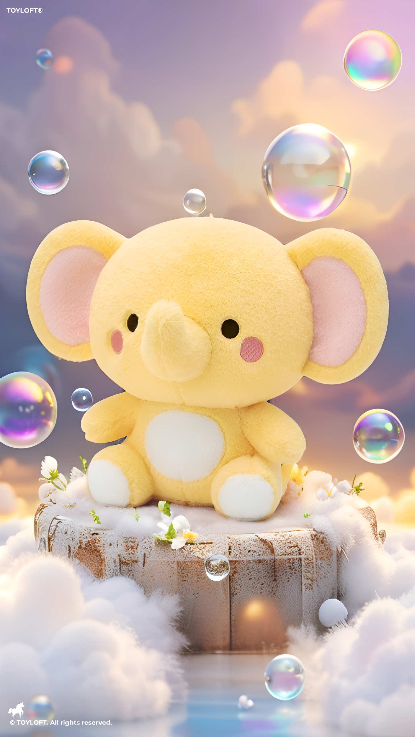 Yellow Elephant Plush Stuffed Animal – 8-Inch Cute Soft Baby Elephant Toy for Infants Toddlers ST14123