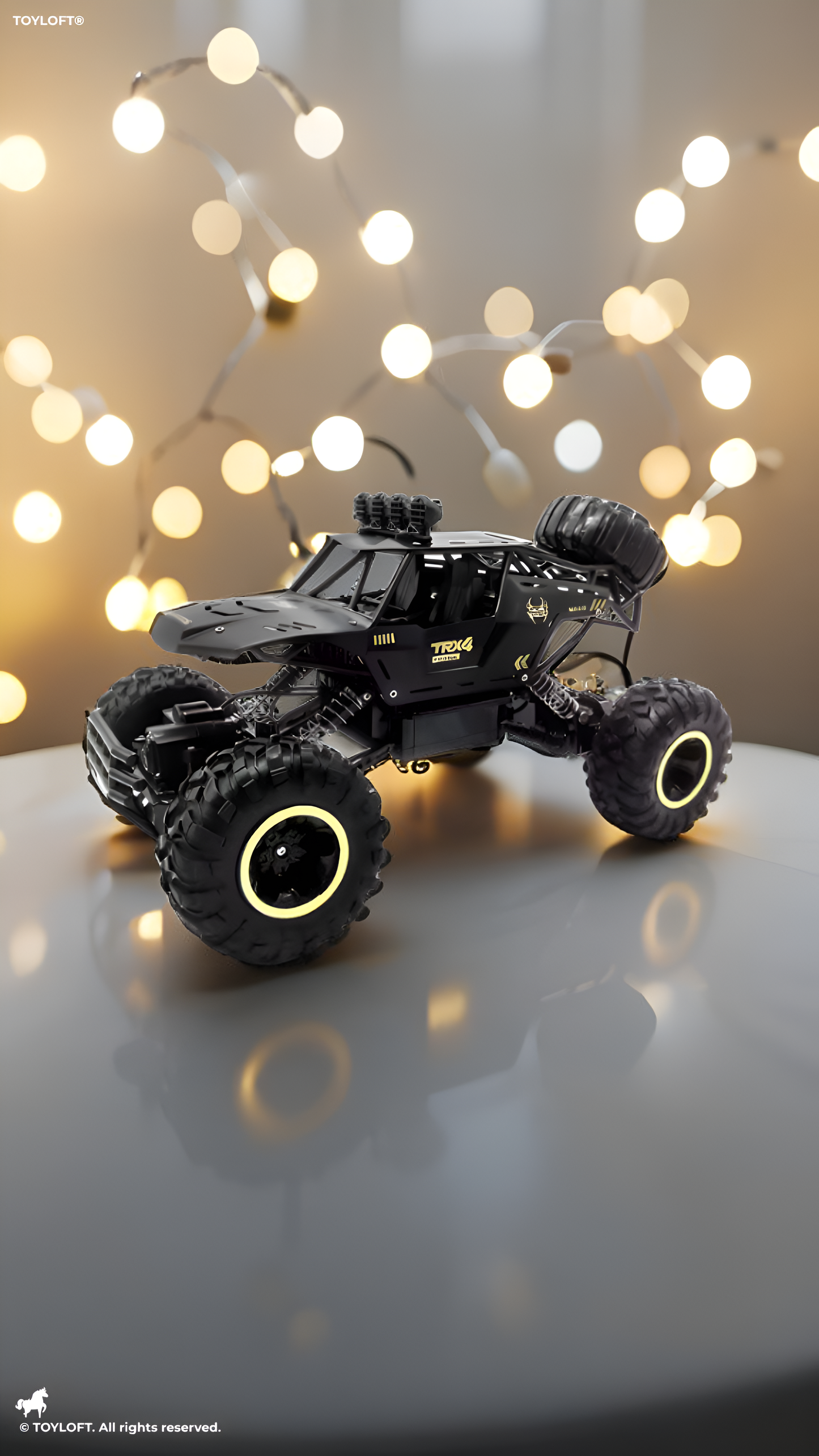 4WD RC Rock Crawler Monster Truck – Alloy Shell, 2.4GHz Off-Road Car Black TV2221.