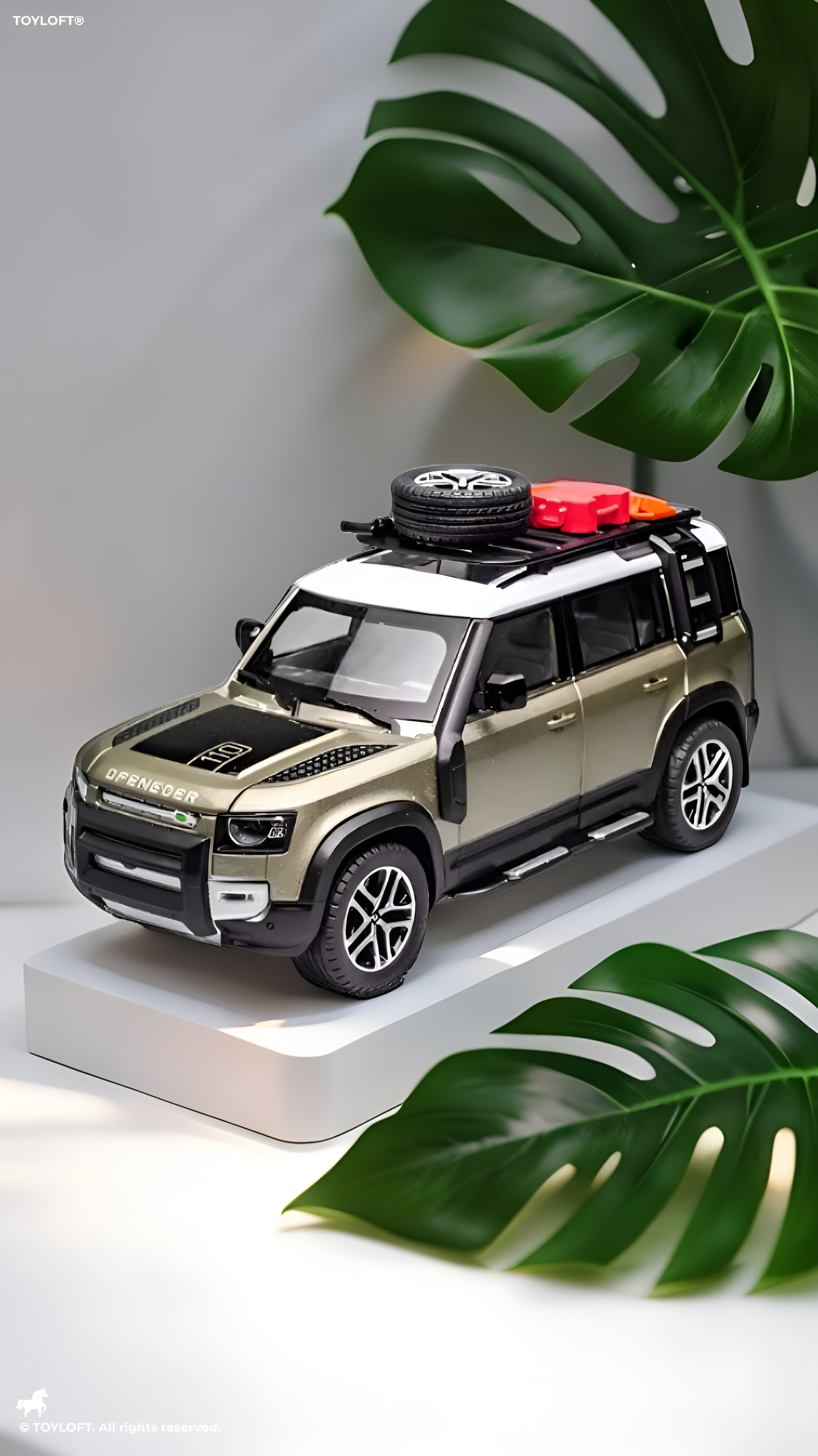 Defender Diecast Car 1:22 Scale with Roof Rack Accessories – Detailed Metal Model SUV TV139.