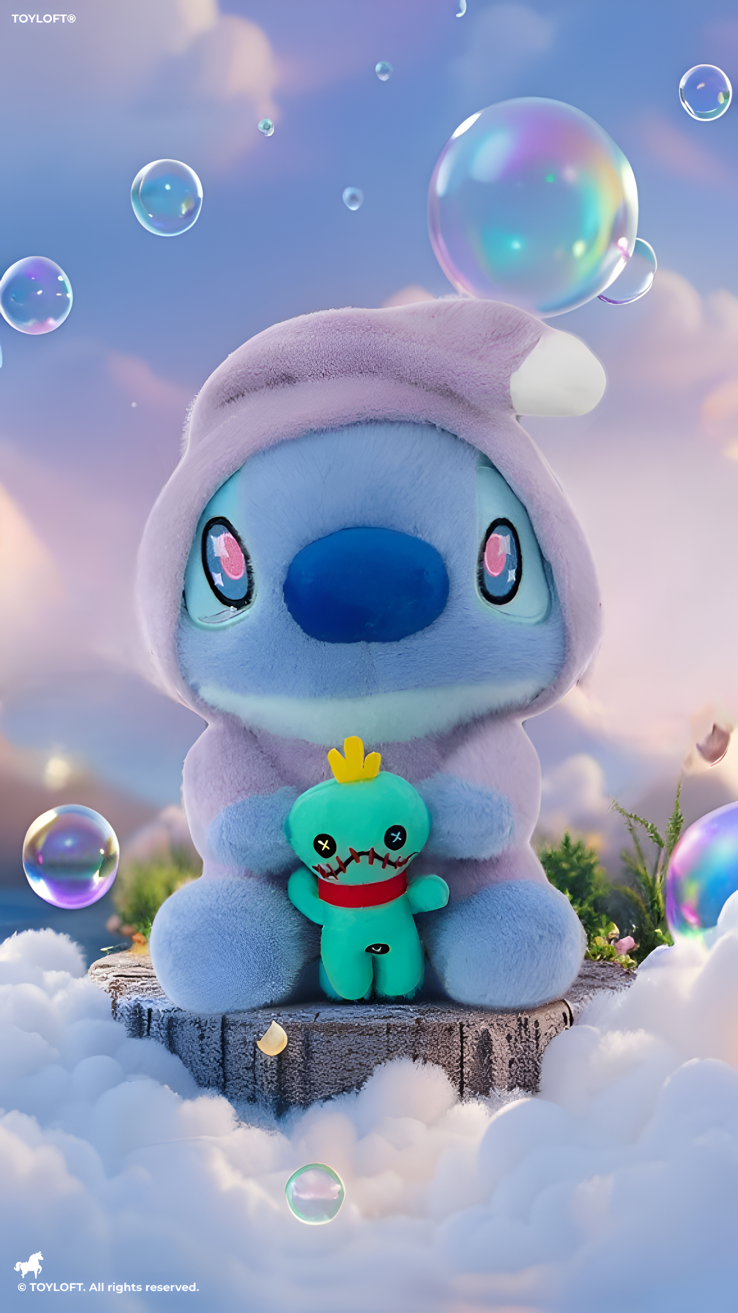 Stitch Plush Stuffed Toy  Pajama Series with Scrump Figure – Premium 8-Inch Ultra-Soft Fabric, Starry Eyes, Collector’s Edition for Fans ST16393