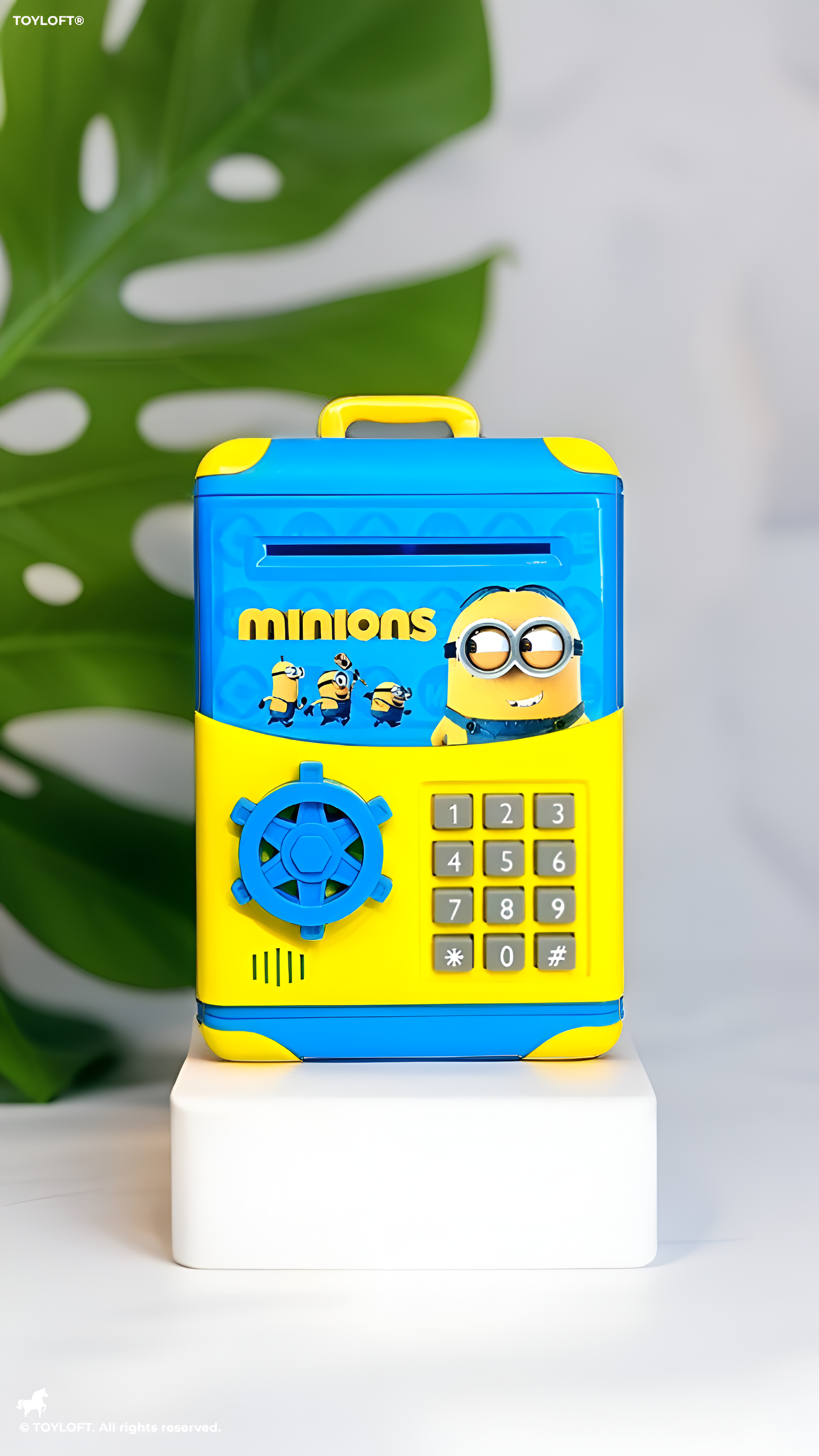 Minions Digital Piggy Bank with Password Lock & Auto Money Scroll | ATM Savings Box LMI10365.