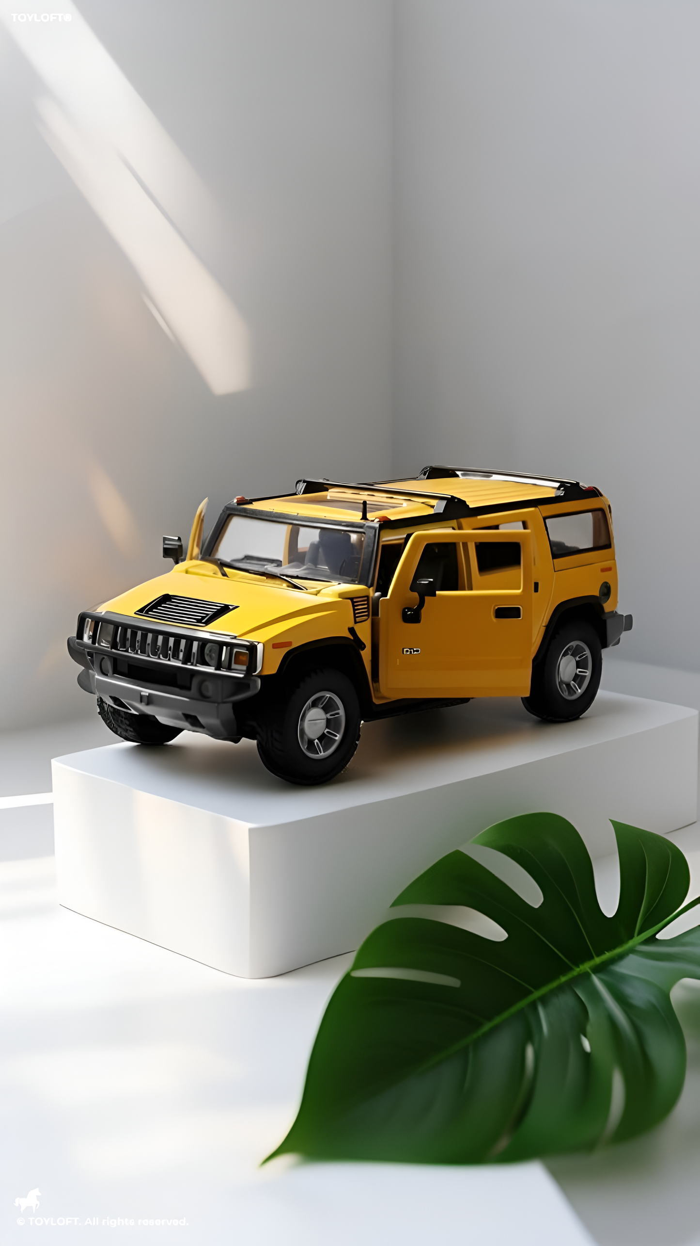 Yellow RC Off-Road SUV Toy with Remote Control Steering Wheel, 1:16 Scale Electric Monster Truck for Kids, Durable All-Terrain Radio Controlled Vehicle Gift for Boys & Girls TV6851