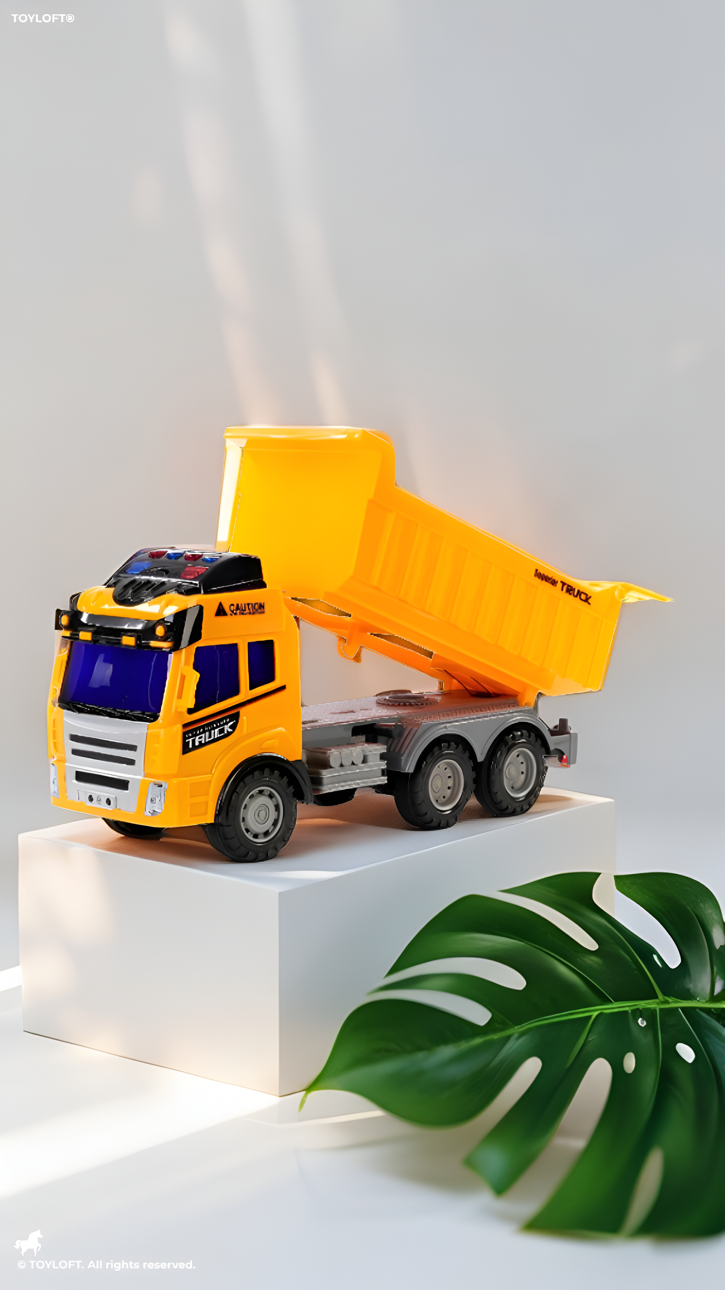 Remote Control Dump Truck for Kids: Durable Construction Toy with Lights and Sound TV423