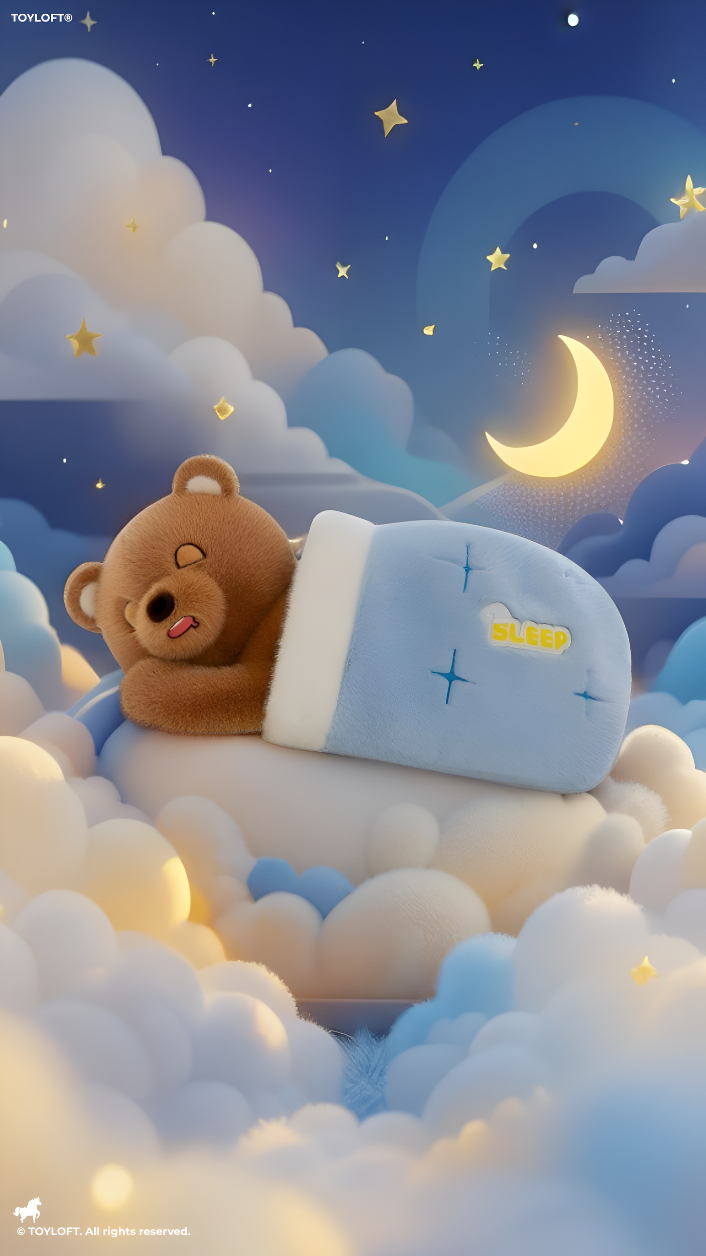 Interactive Breathing Teddy Bear Sleep Soother for Babies ST14733.