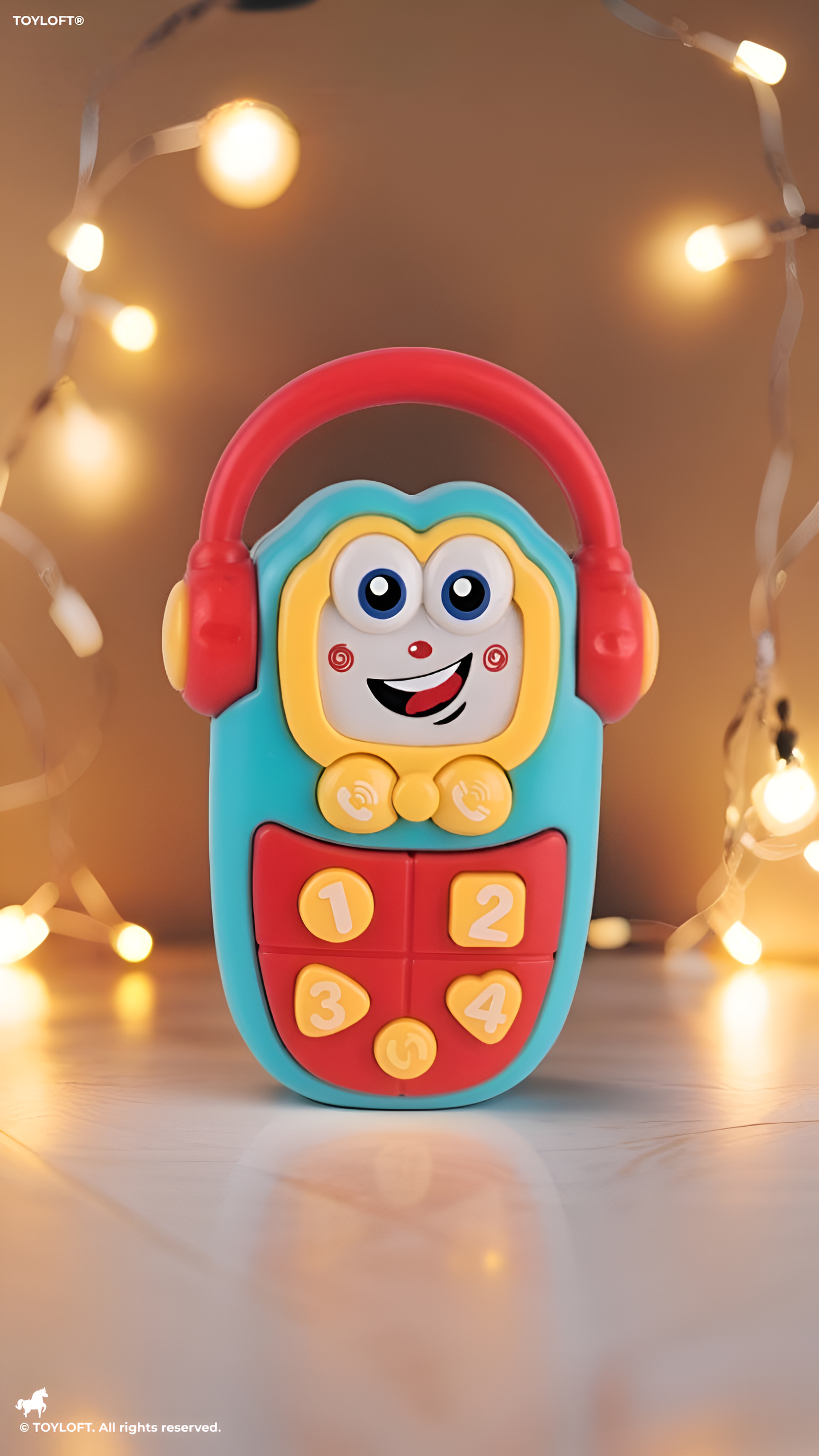 Red Interactive Musical Baby Toy Phone for Toddlers – Educational Pretend Play Cellphone with Lights & Sounds, Early Learning Toy for Infants & Kids NX13781