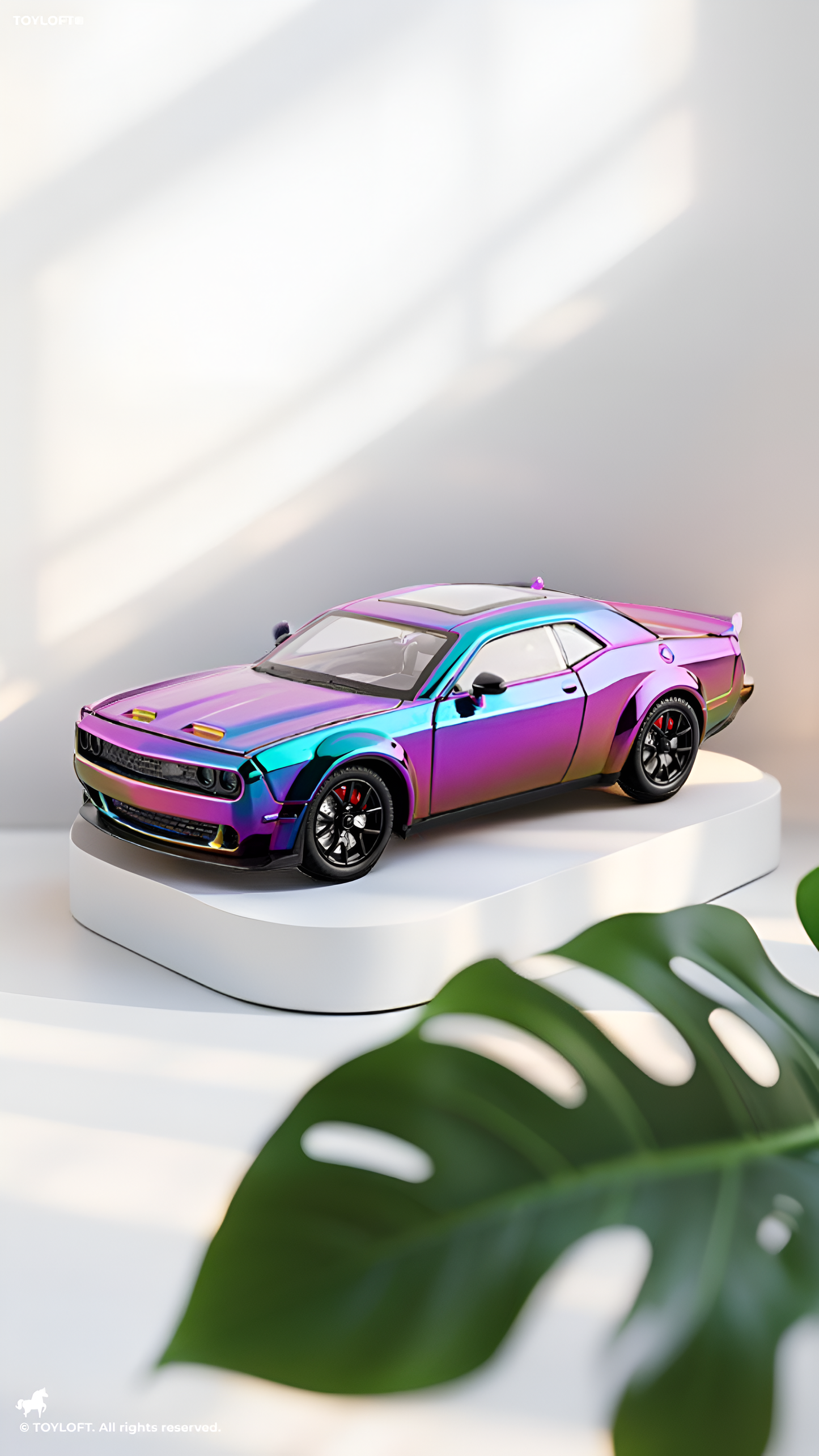 Dodge Challenger SRT Hellcat Model Car 1:24 Scale | Diecast Collectible Muscle Car Replica - Free Car Inside - TV6479