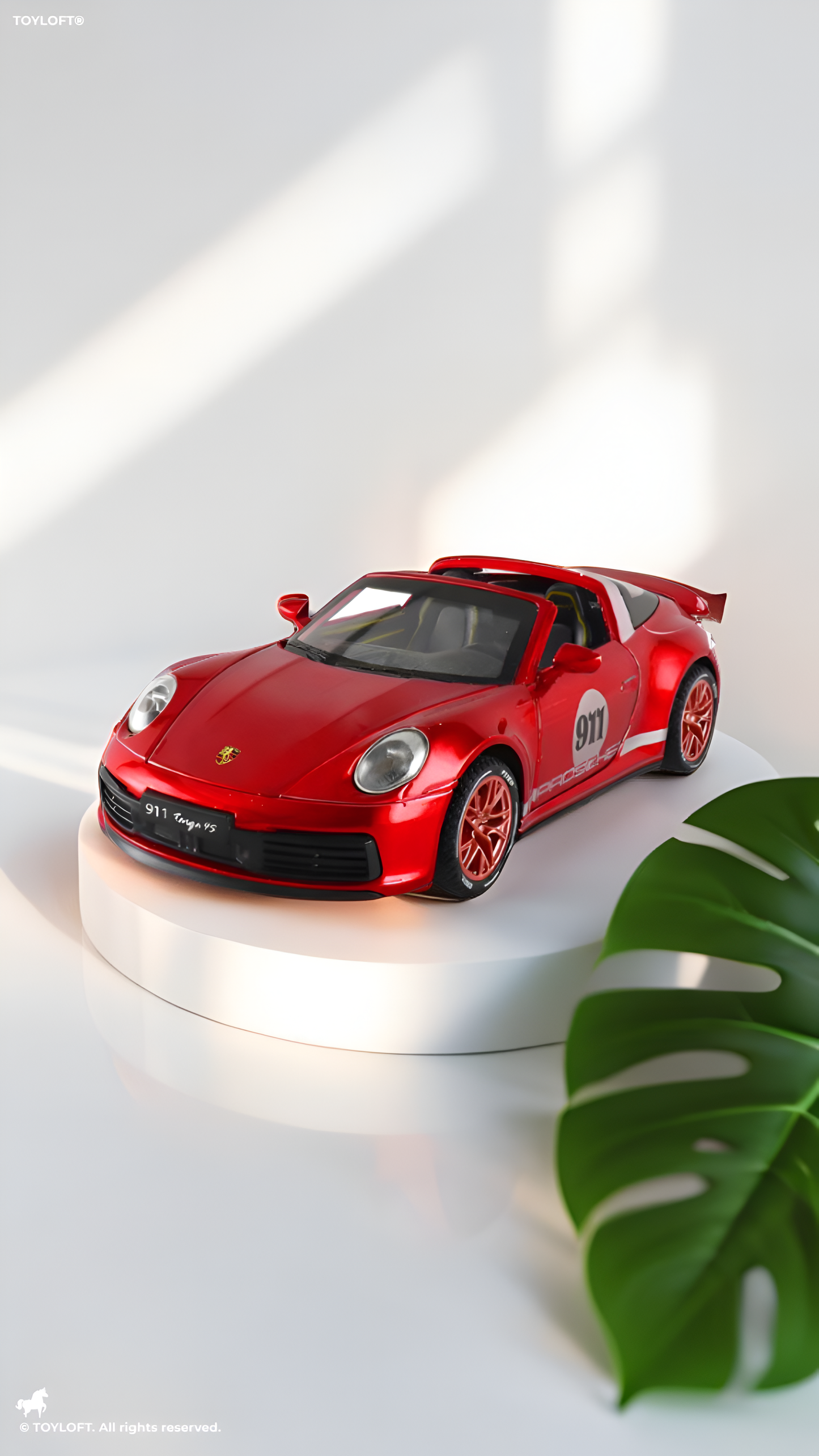 Porsche 911 Targa 4S 1:32 Scale Alloy Diecast Car Model Toy – Metal Collectible Vehicle LMI16116 - Free Car Inside.