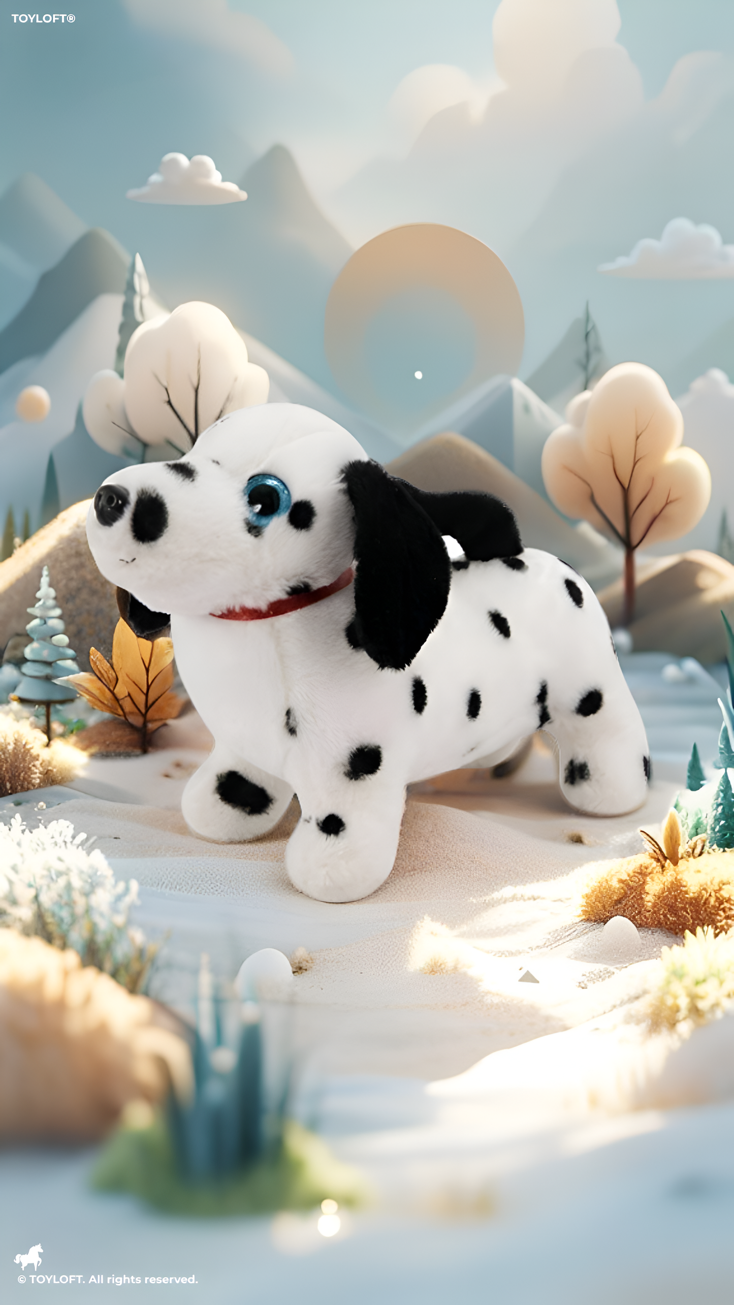 8-Inch Dalmatian Puppy Plush Toy – Soft Stuffed Dog Animal Toy ST11900.