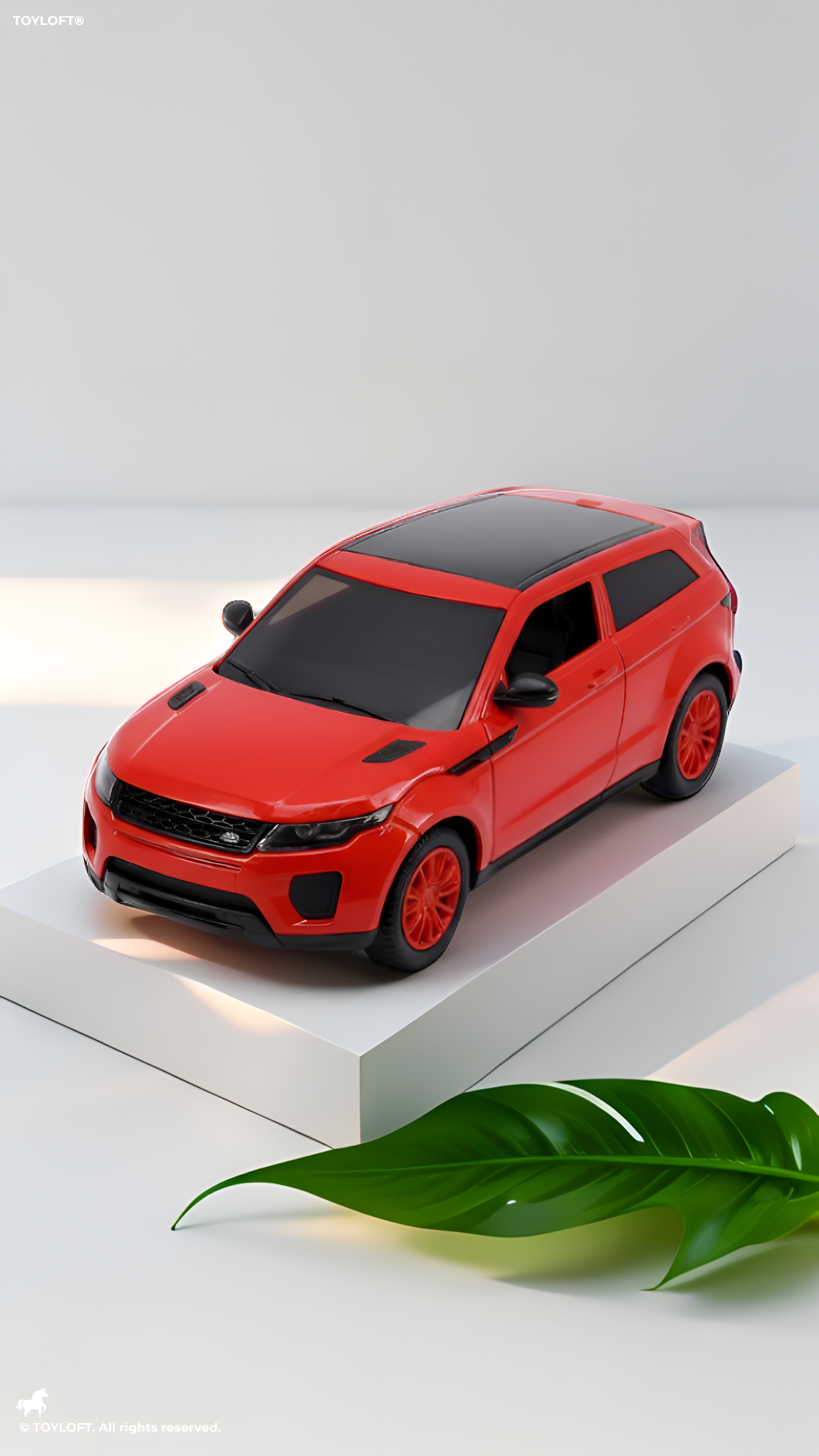 Land Rover Range Rover Evoque Hard Plastic Toy Car Red LMI15206.