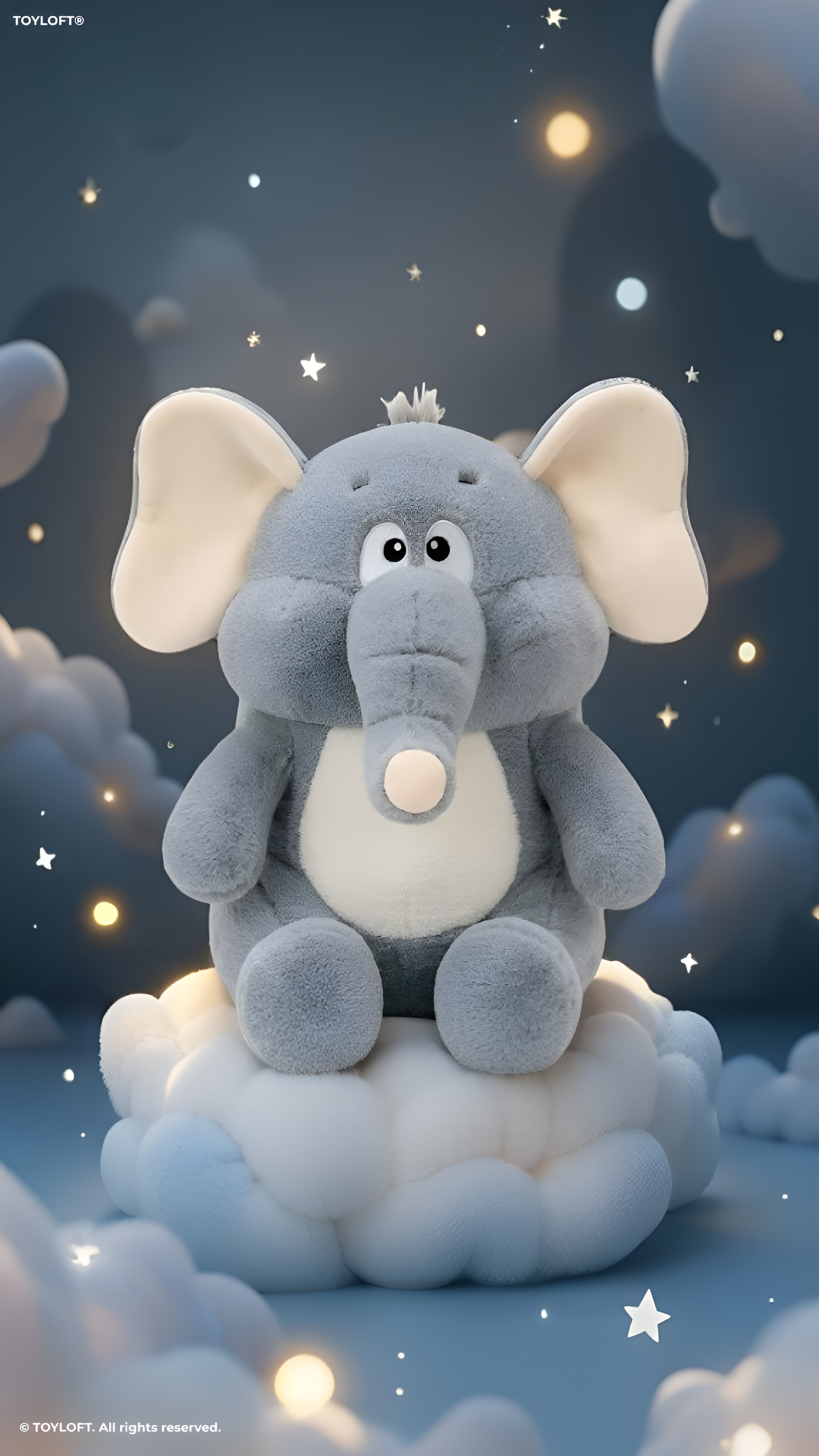 Grey Plush Elephant – 15-Inch Soft & Cuddly Stuffed Animal Toy for Kids and Toddlers, Premium Quality ST14496
