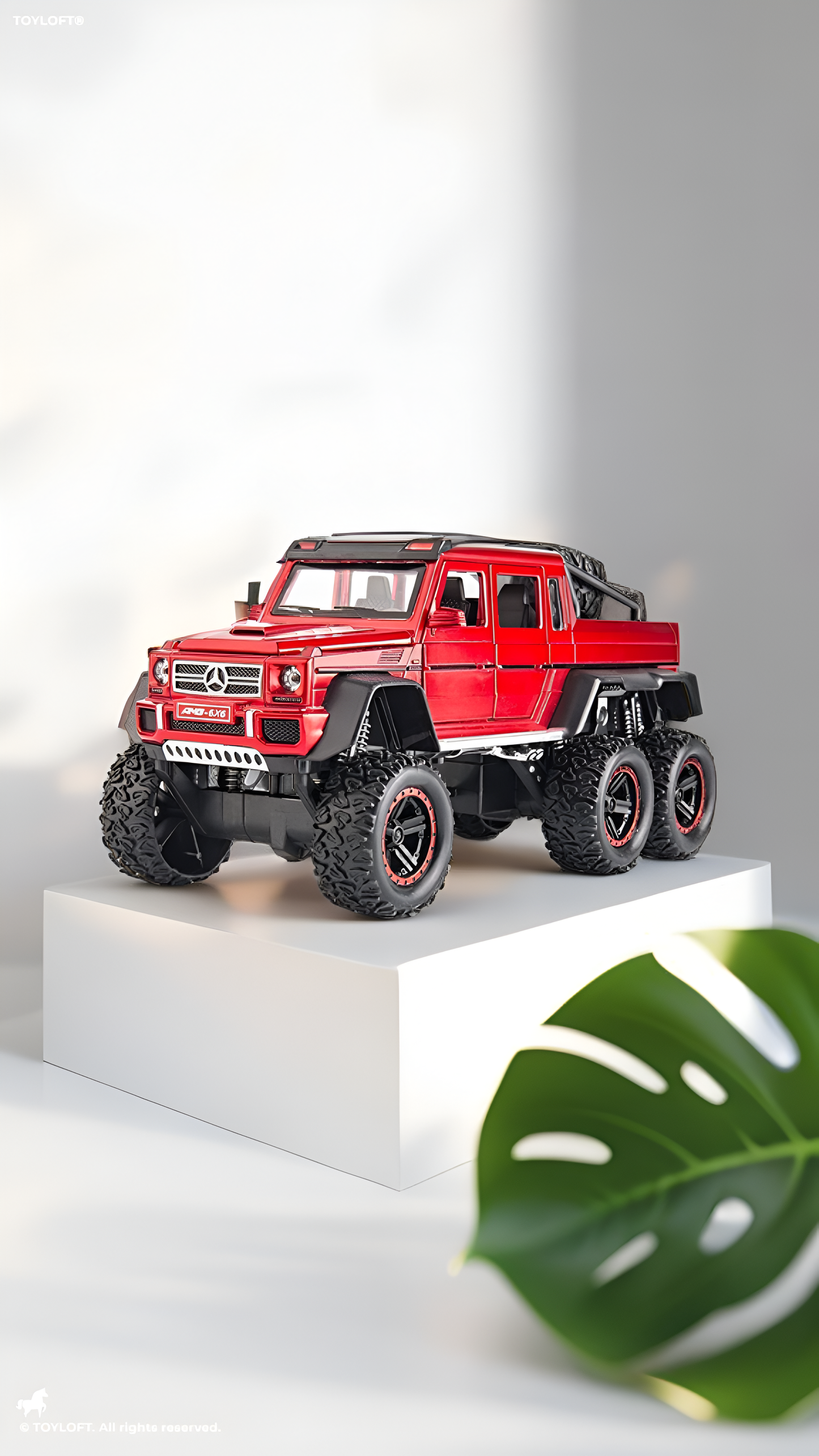 Mercedes Benz G63 6x6 Metal Model Diecast Car - Red Scale 1:22 (T-M-15) - Free Car Inside.