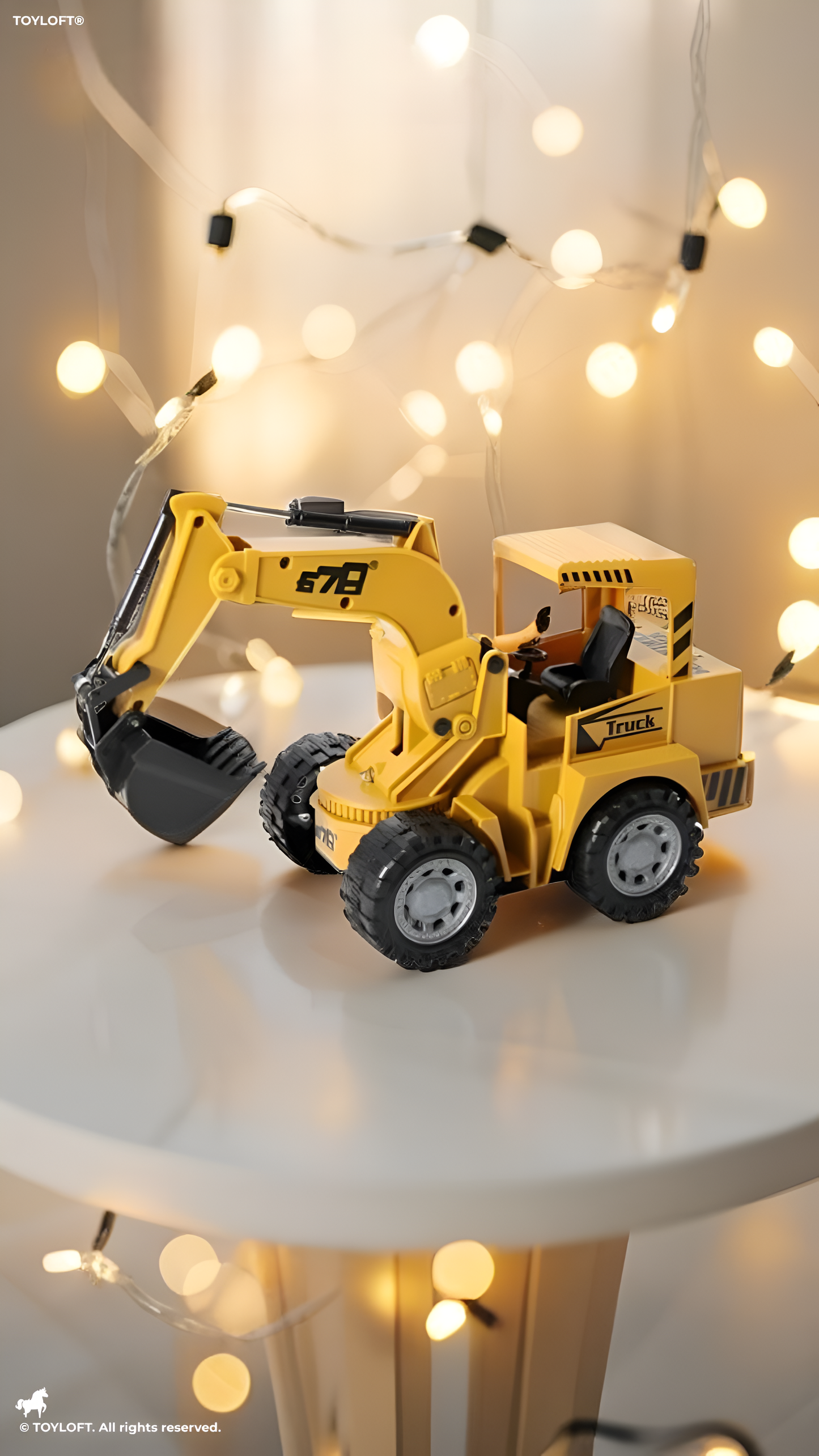 PowerDigger 5CH RC Excavator – LED-Lit Electric Construction Truck for Kids - MD1936.