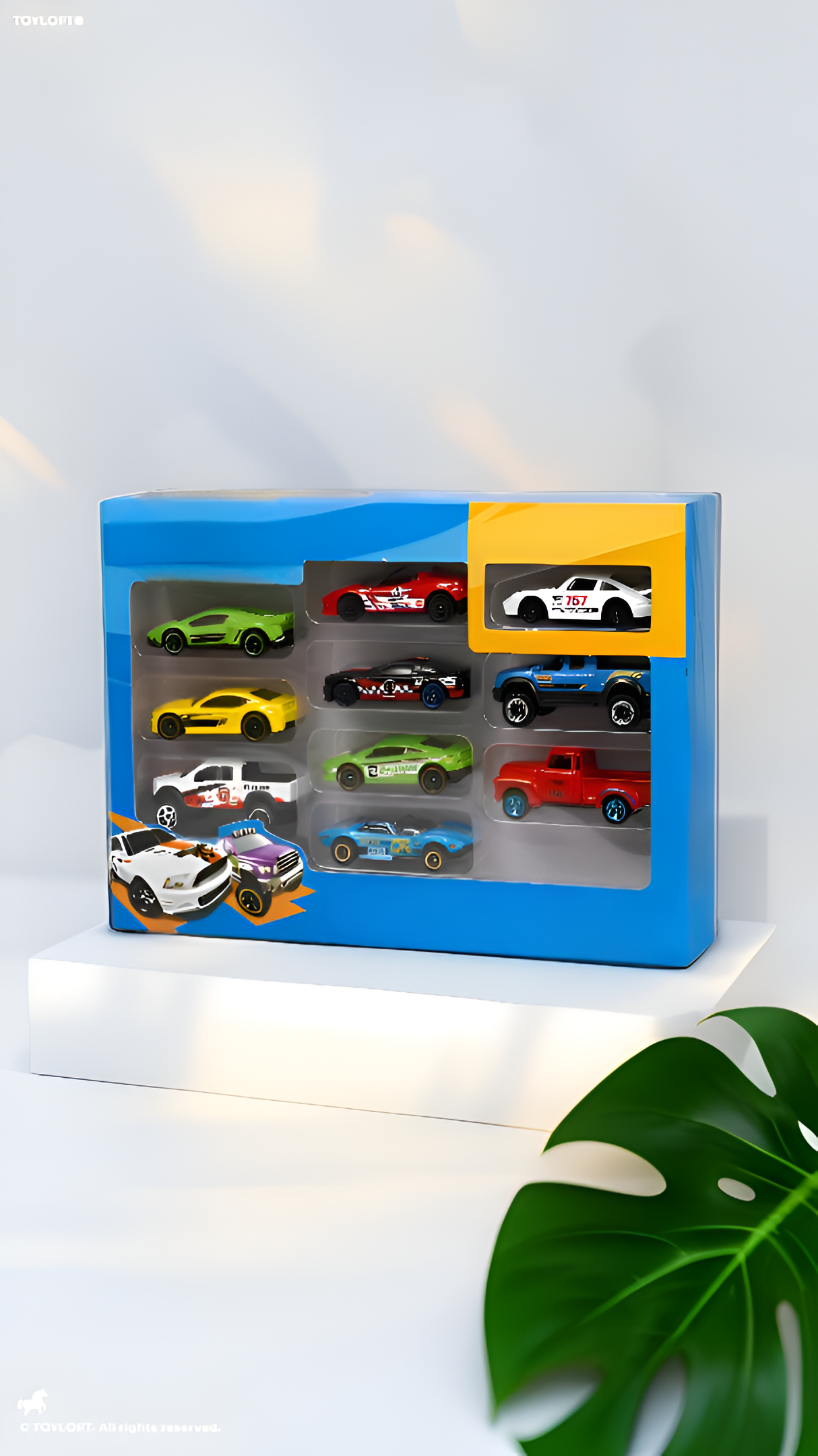 Die-Cast Toy Cars  Set of 10 - Assorted Racing, Sports & Off-Road Vehicle Collection for Kids MD1615