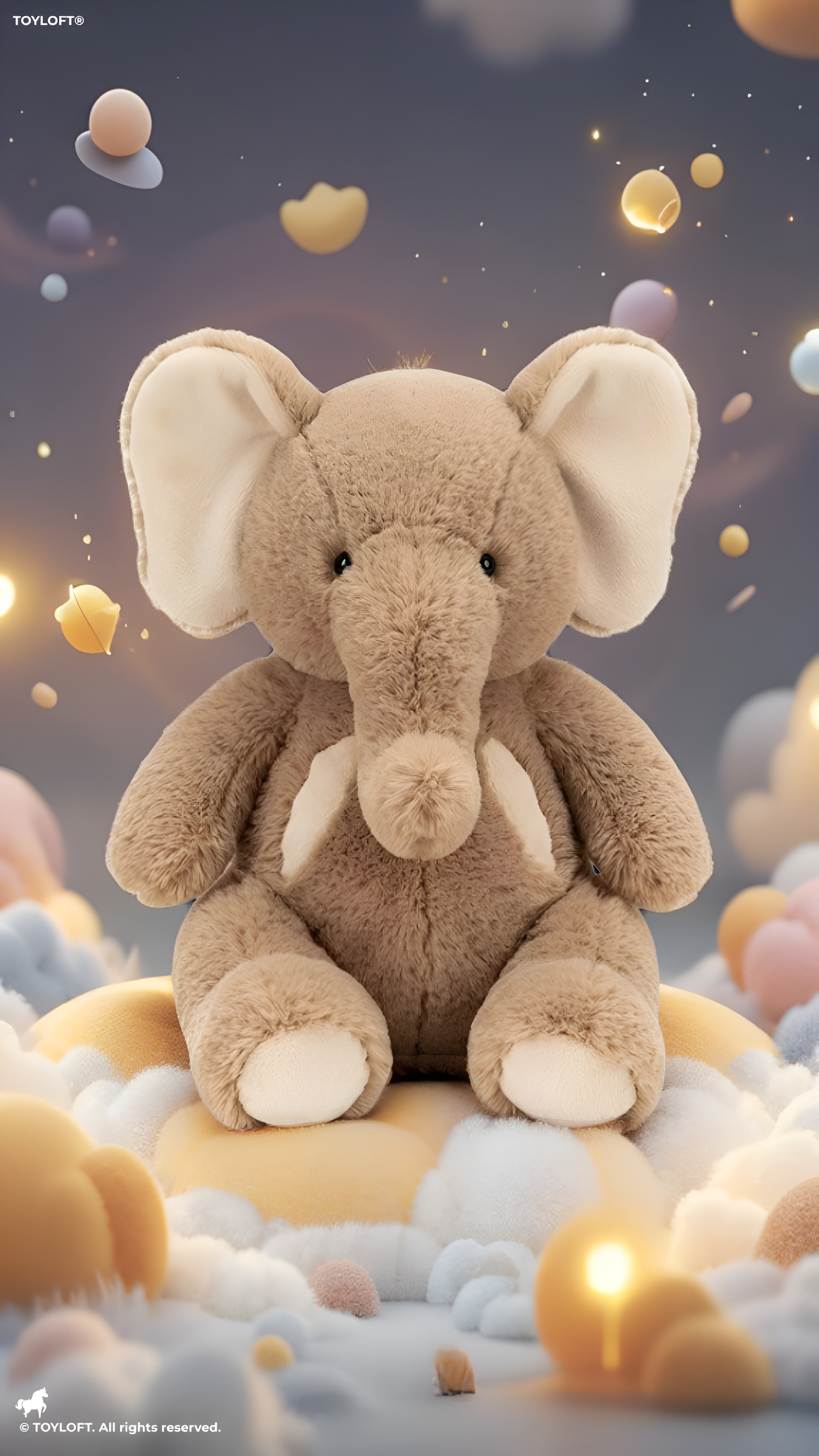 Brown Elephant Plush Toy (40CM) – Premium Cuddly Stuffed Animal, Ultra-Soft Hugging Elephant for Kids, Toddlers & Baby Gift ST15853
