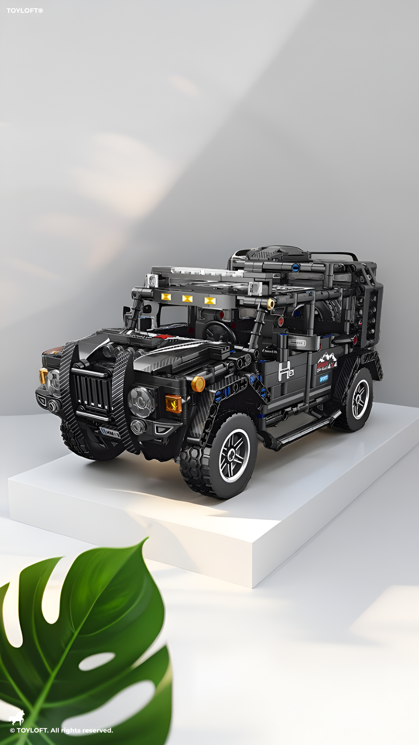 4x4 Off-Road Building Block Truck – Pull-Back Motor, Realistic Design, and Interactive AR Learning, 8+ Years TV6705