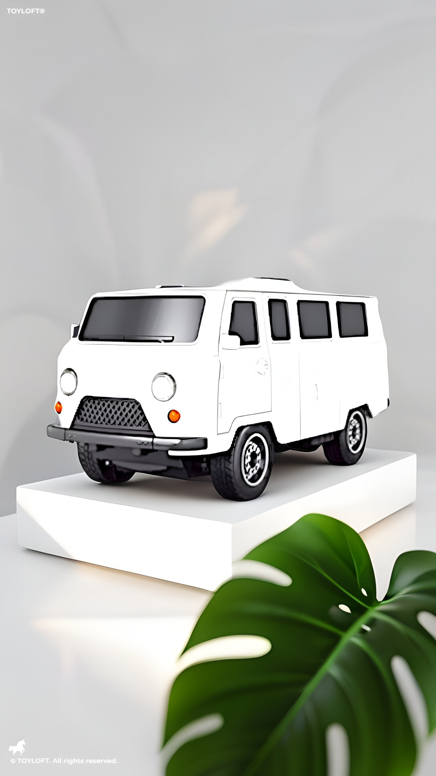 Remote Control Simulation Van Model - White RC Toy Vehicle for Kids TV4818