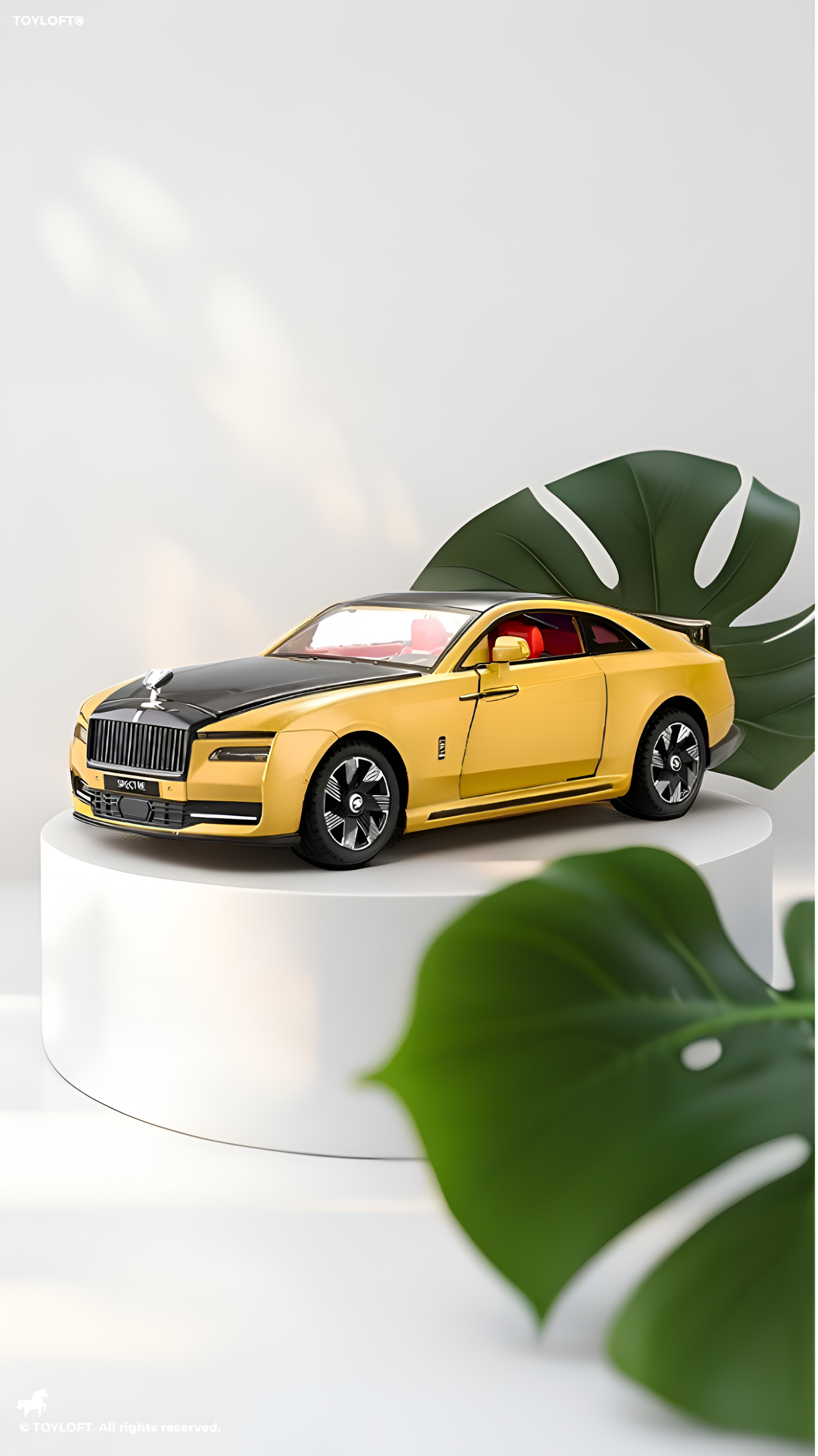 Rolls-Royce Wraith Die-Cast Model Car 1:32 Scale – Luxury Metal Toy Gold LMI16729.