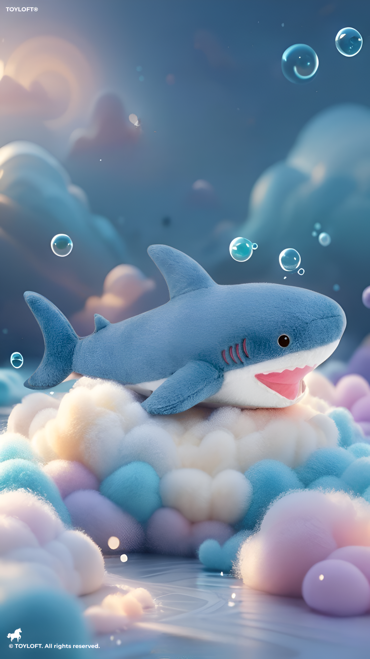Shark Toy – 15-Inch Plush Soft Blue Great White Stuffed Animal for Kids, Toddlers & Ocean-Themed Nursery Decor Gift ST15570