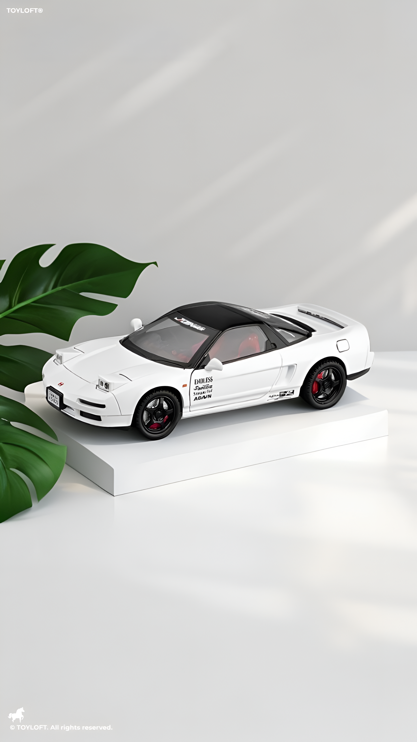 1:22 Scale Honda NSX NA1 Diecast Alloy Model Car – White Premium Realistic Collector’s Edition Sports Car Replica MD2582