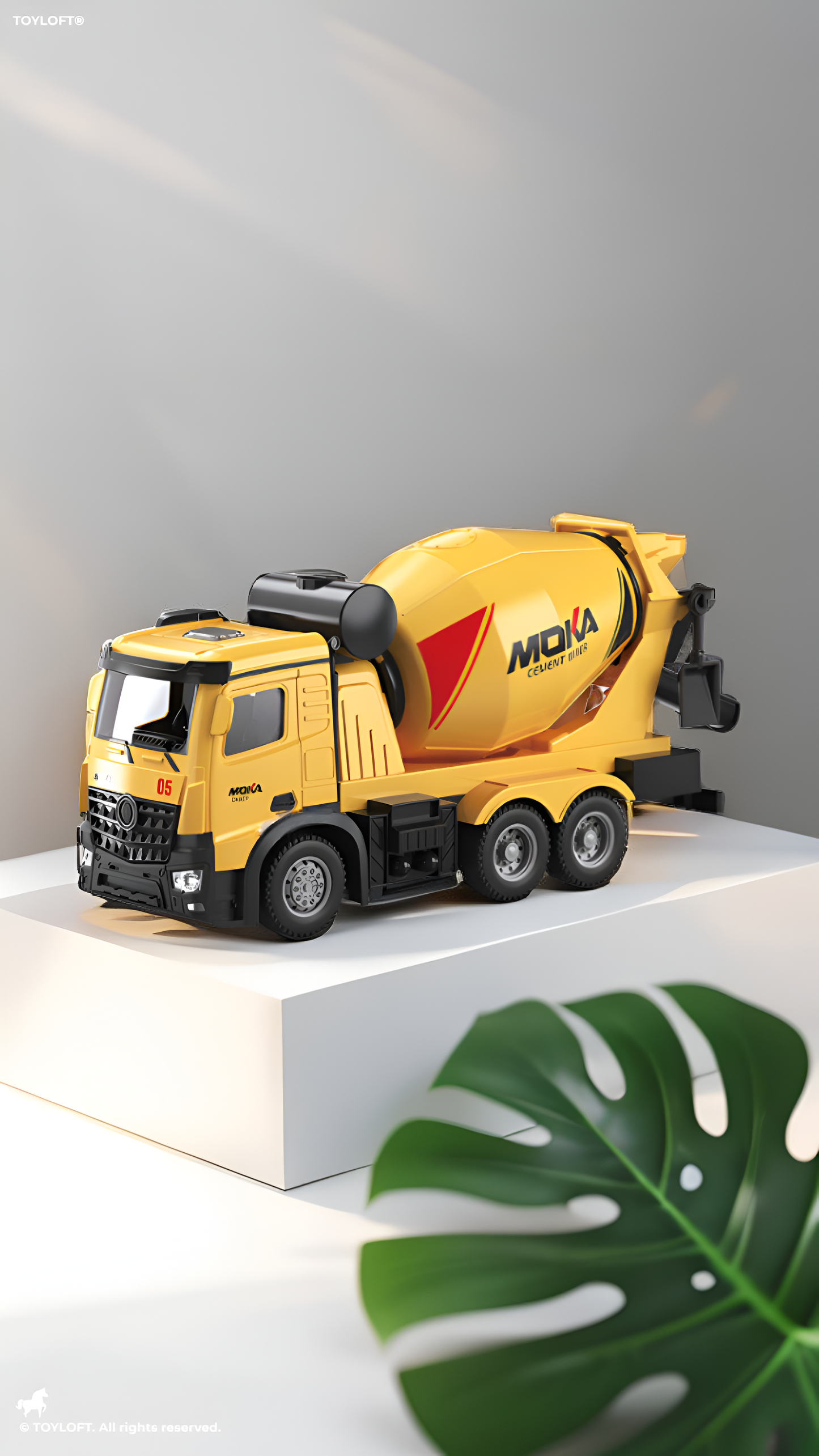 MOKA 2.4GHz RC Concrete Mixer Truck – 7-Function Remote Control Construction Toy for Kids TV6751