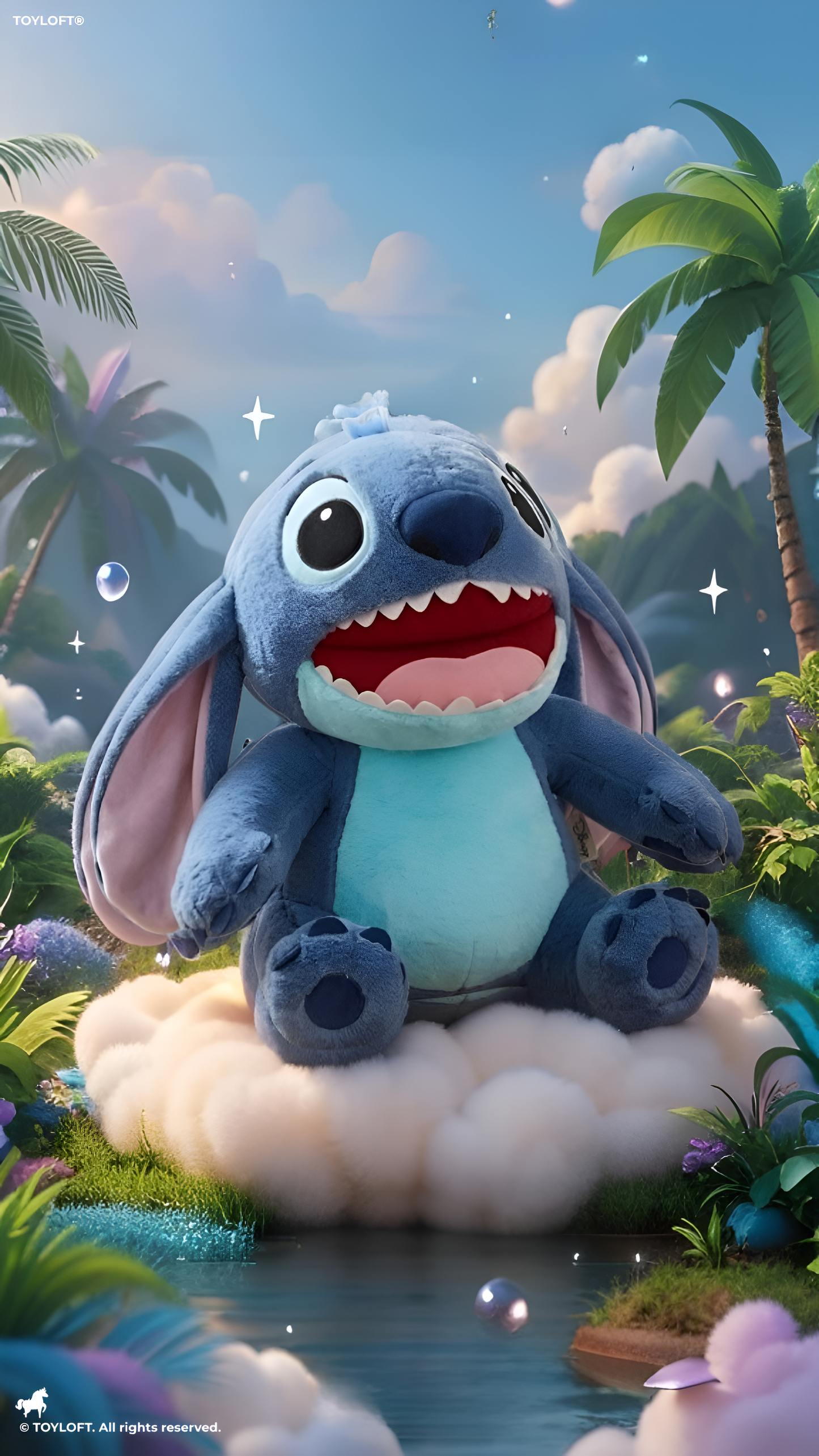 Blue Stitch Plush Toy – 8-Inch Soft Stuffed Alien Doll for Kids & Toddlers – Cute Huggable Cartoon Character Gift for Birthdays & Fans ST15959
