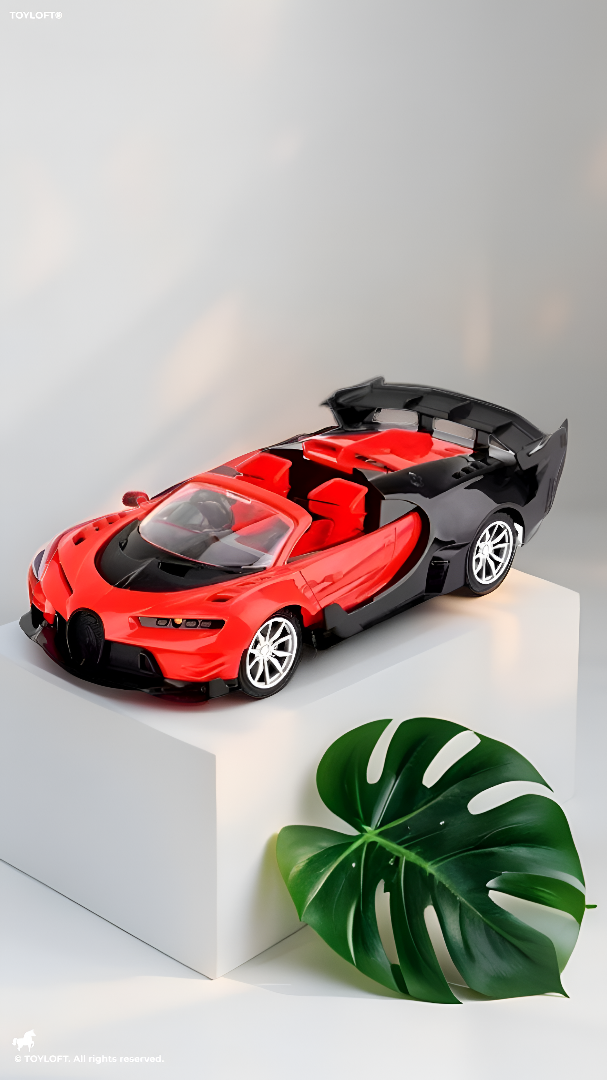Bugatti Remote Control Car 1:18 Scale Red LMI12767.