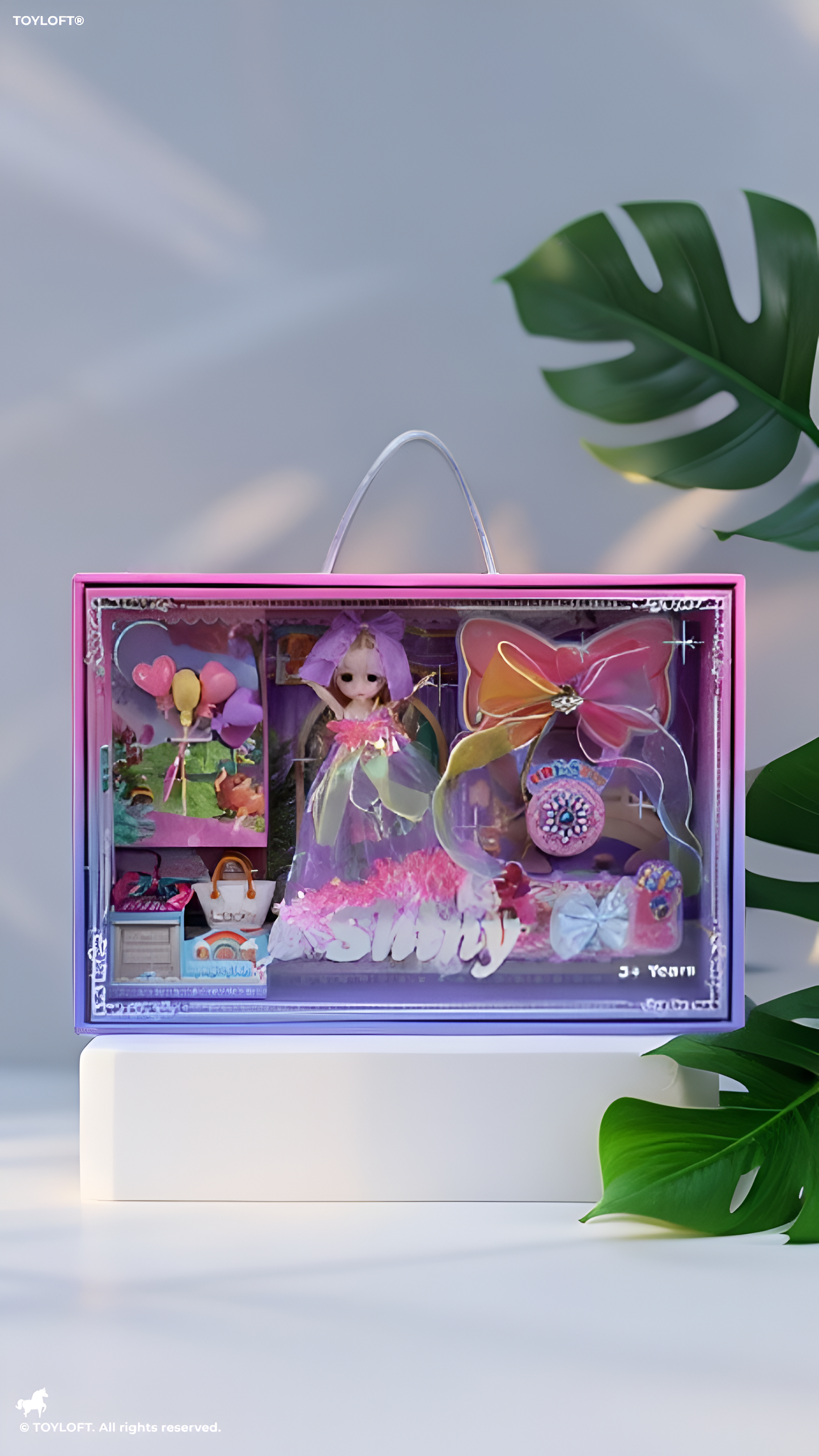 Luxury Princess Fashion Doll Set in Purple Ruffle Dress with Bows & Accessories - Deluxe Gift for Girls NX13107