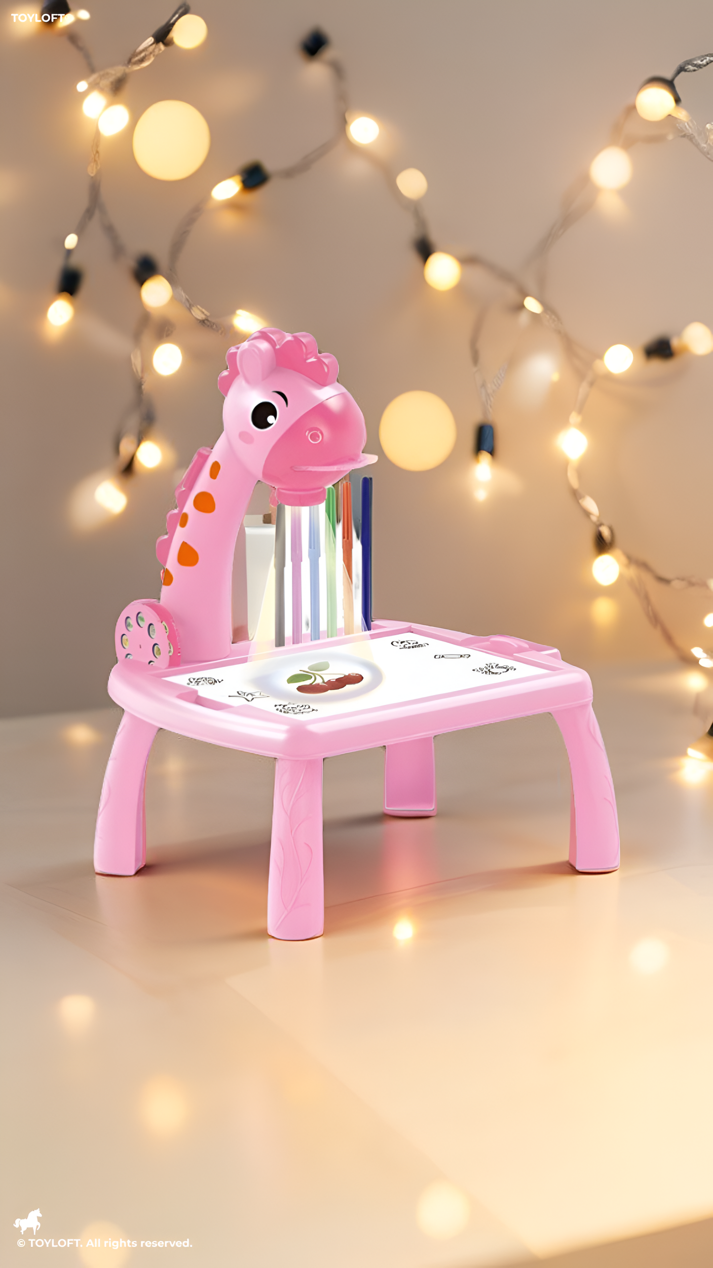 Kids' Giraffe Projection Drawing Board with Musical Educational Table TV6982
