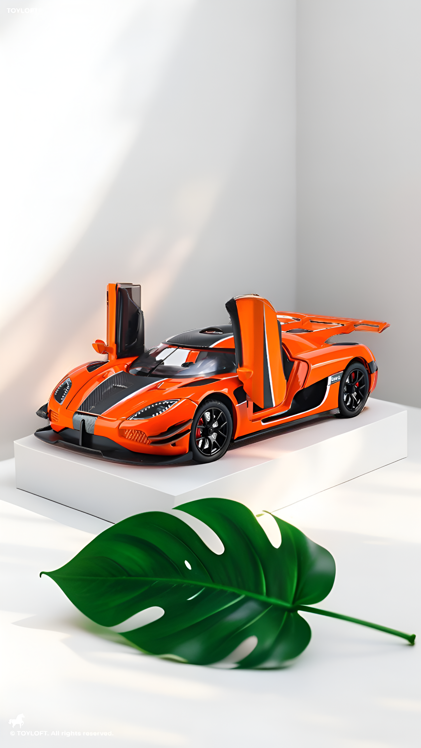 Koenigsegg Agera RS 1:32 Scale Diecast Metal Model Car | Authentic Detail Hypercar Replica with Opening Doors & Hood | Premium Collectible Toy Orange LMI16110