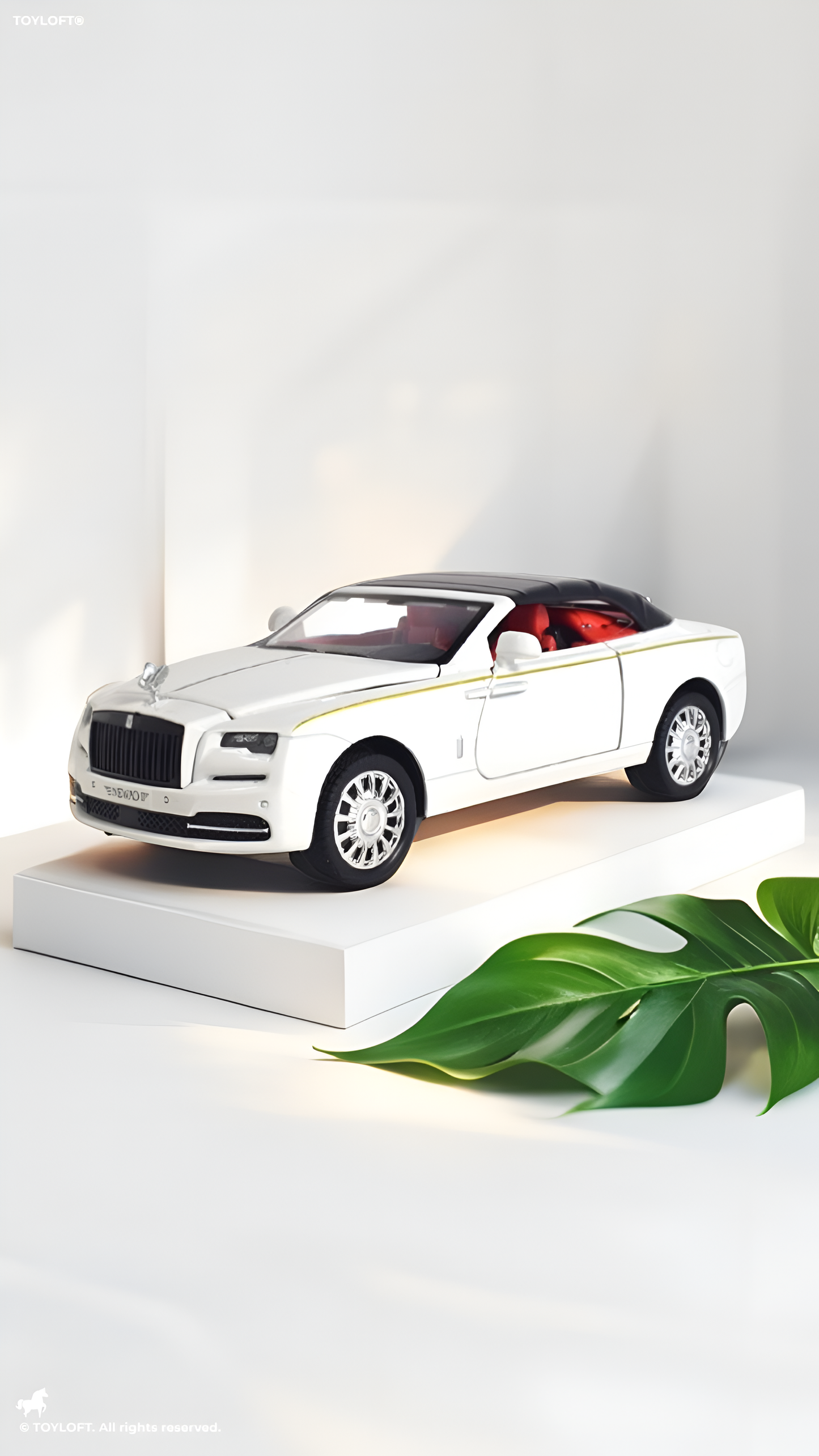 Rolls Royce Dawn Diecast Model Car 1:32 Scale Alloy Metal Toy Car White LMI16111.